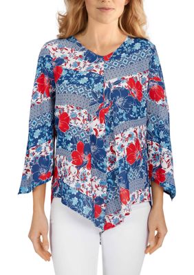 Ruby Rd Summer Fun Bohemian Floral Top | belk