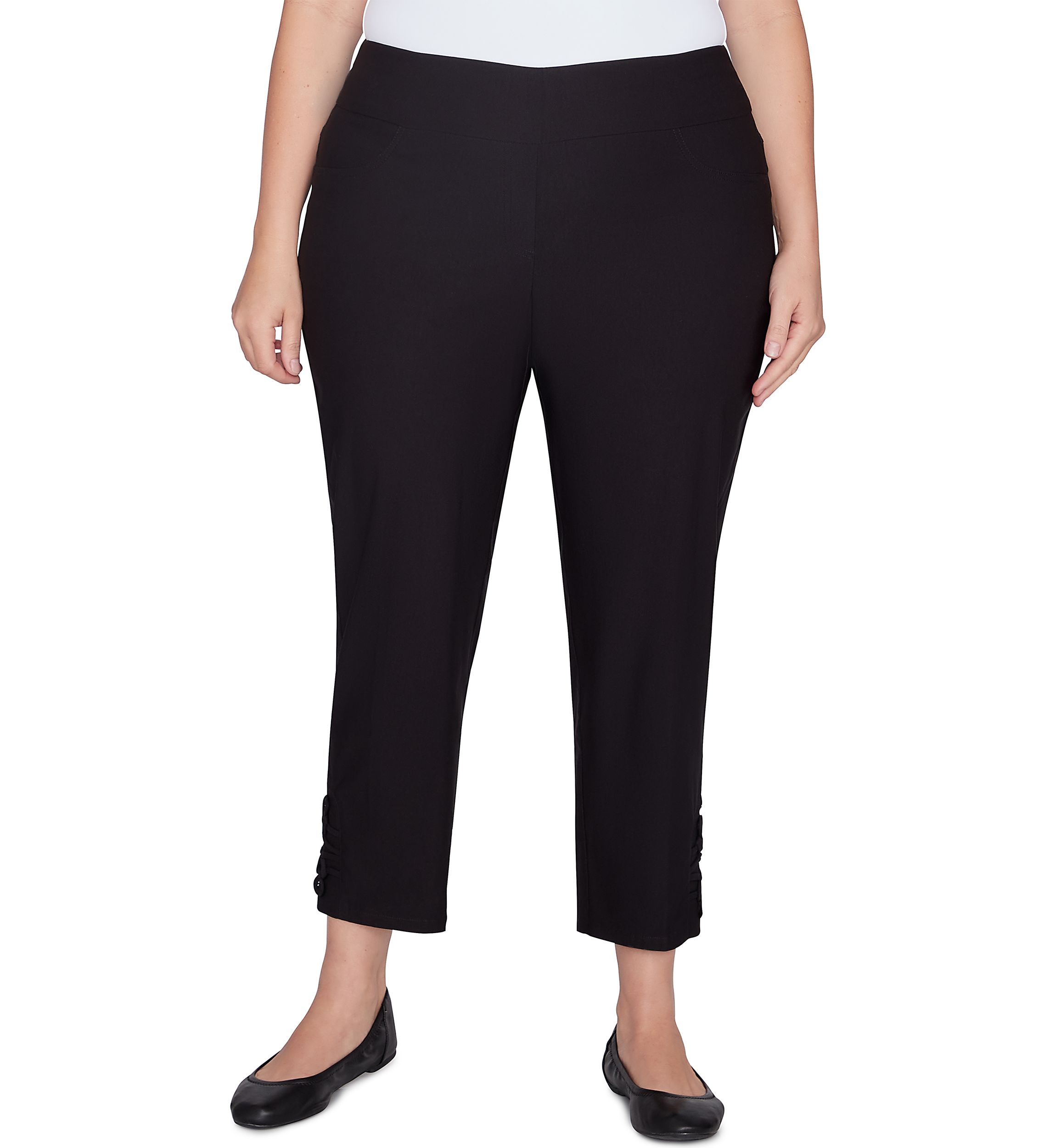 Plus Size Pull On Tech Ankle Pants