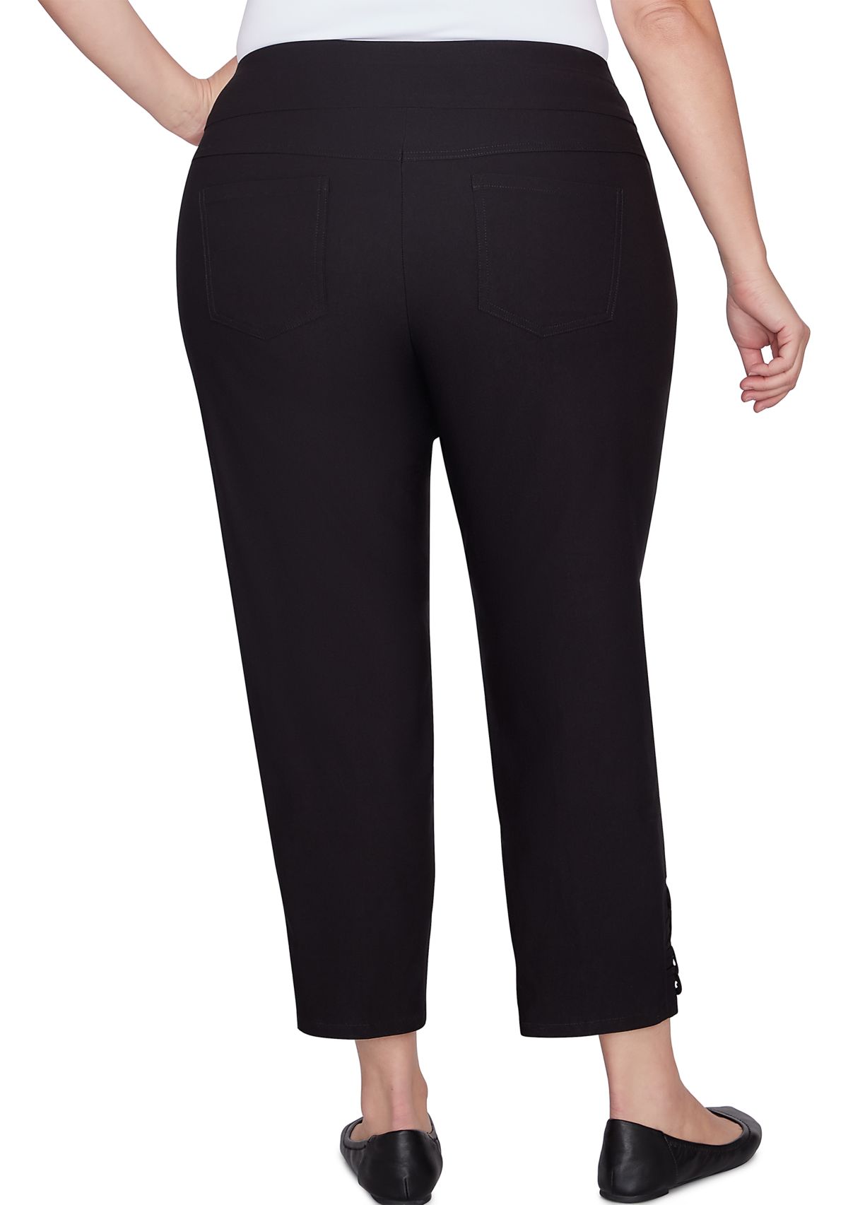 Plus Size Pull On Tech Ankle Pants