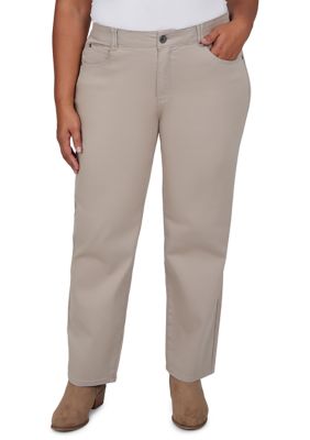 Ruby Rd Women's Plus Size Soft Stretch Slim Fit Color Denim Jeans, 24 W