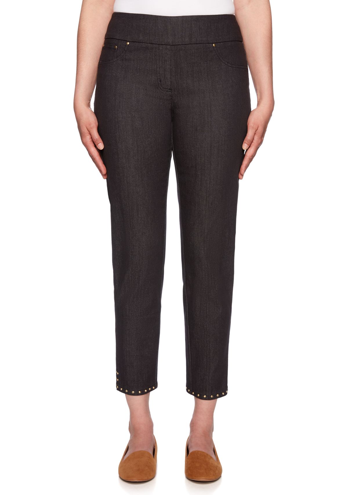 Ruby Rd Petite Animal Instinct Stretch Denim Jeans with Embellished Hem ...