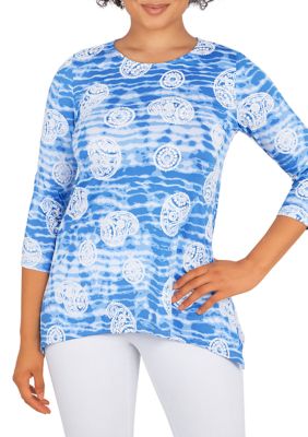 Women's Knit Dye Paisley Top