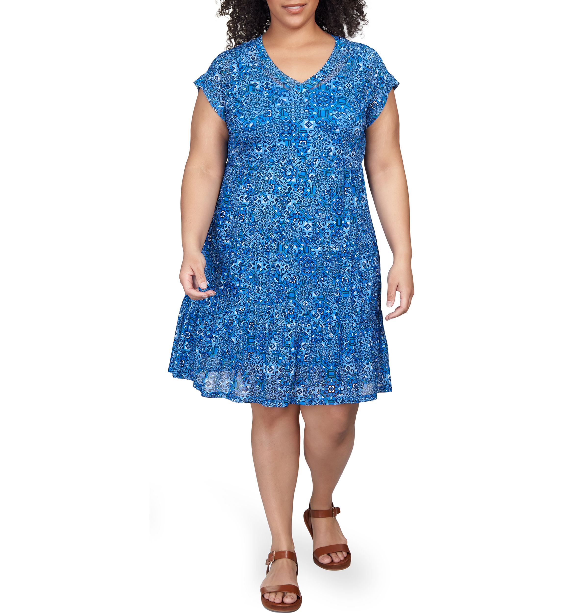 Womens Breezy Sheer Mesh Dress