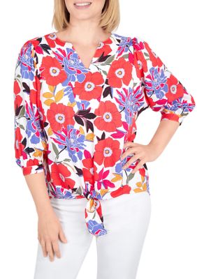 Women's Woven Floral Printed Top