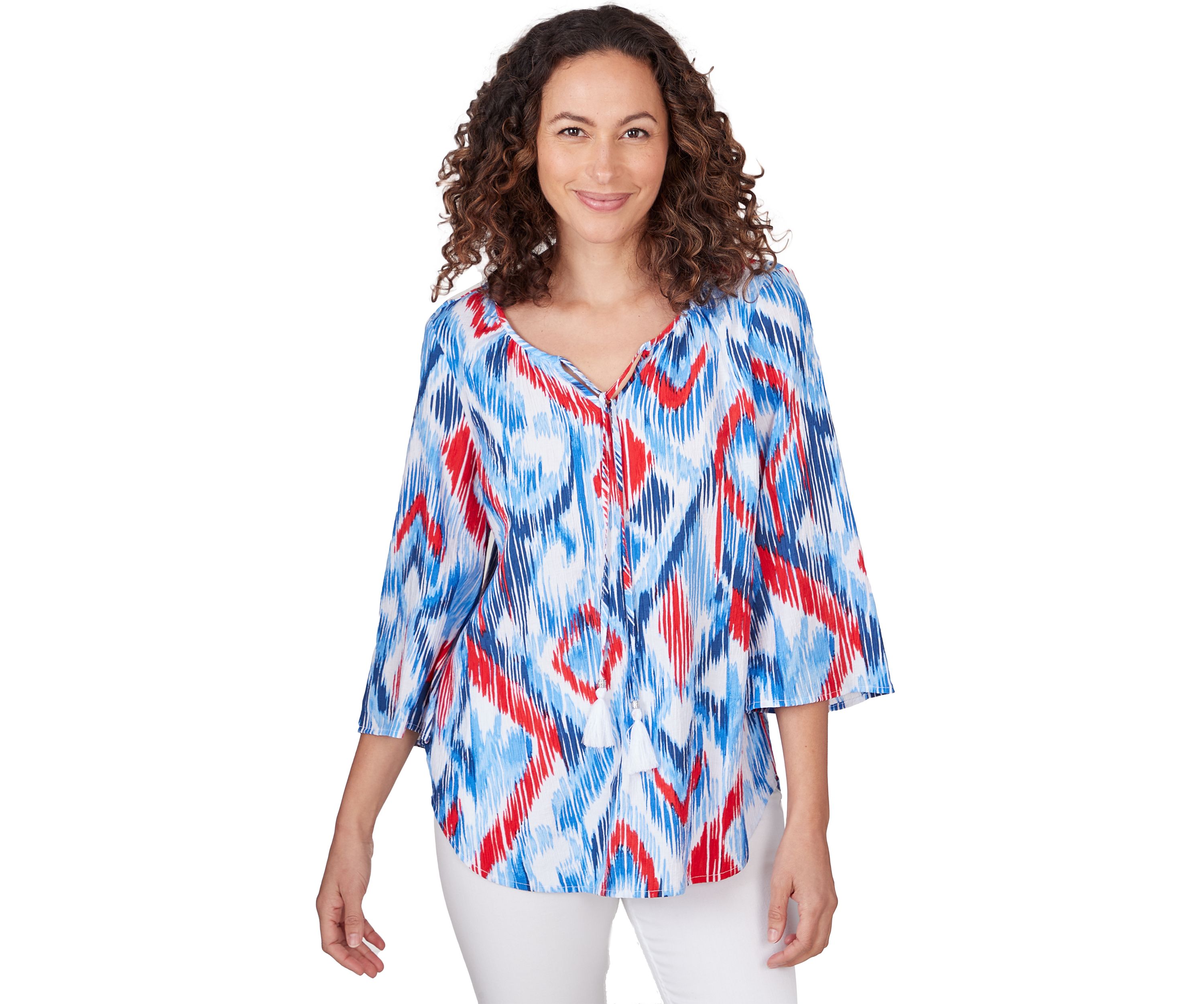 Womens  Woven Paisley Gauze Top