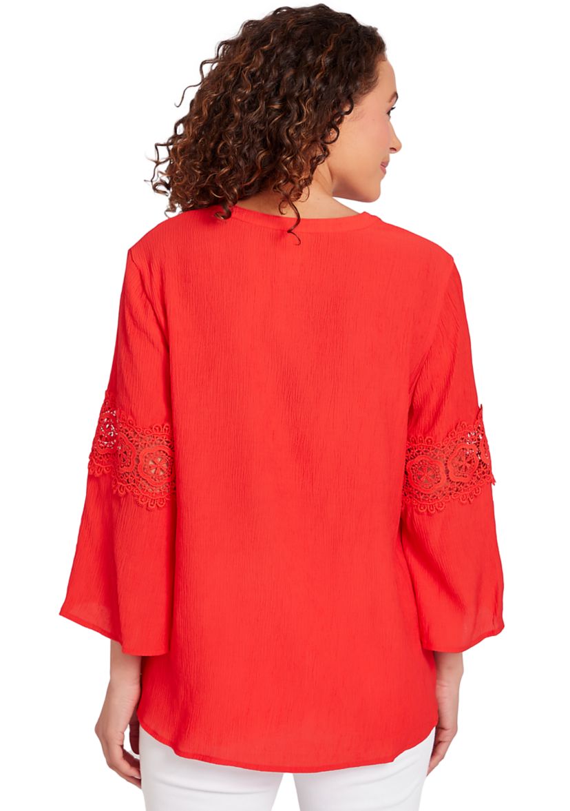Womens Solid Gauze Top