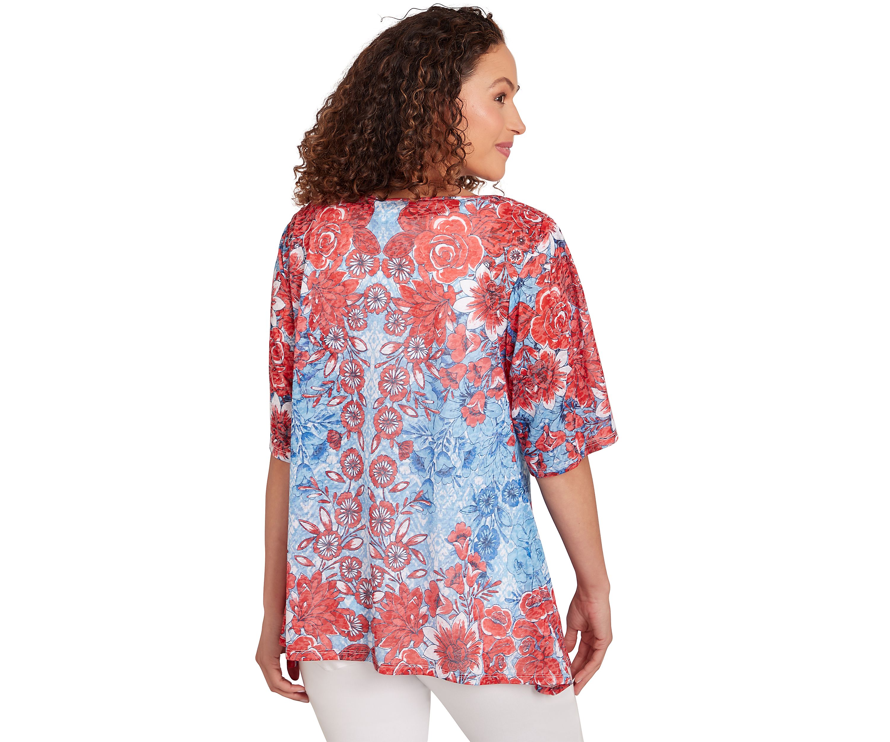 Womens Burnout Sublimation Mirrored Top