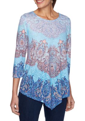 Ruby Rd Women's Must Haves Paisley Burnout Top | belk