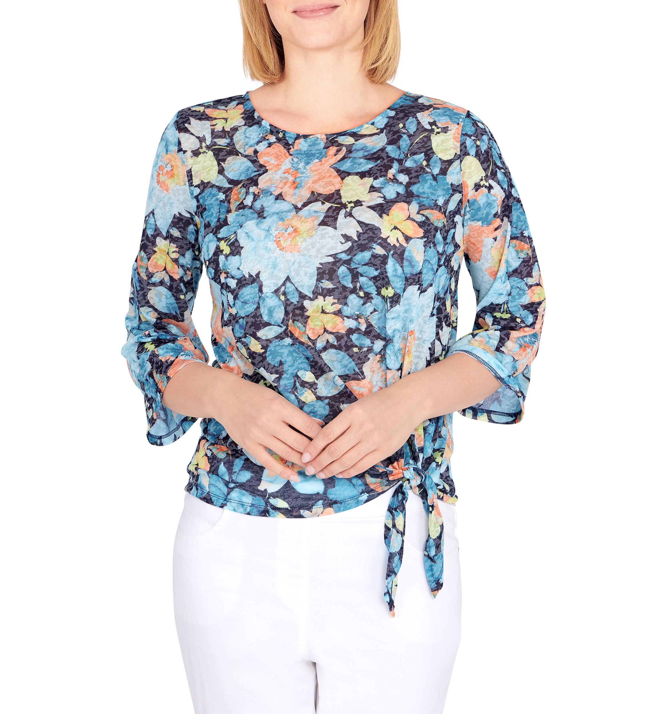 Plus Size Must Haves Knit Watercolor Top 