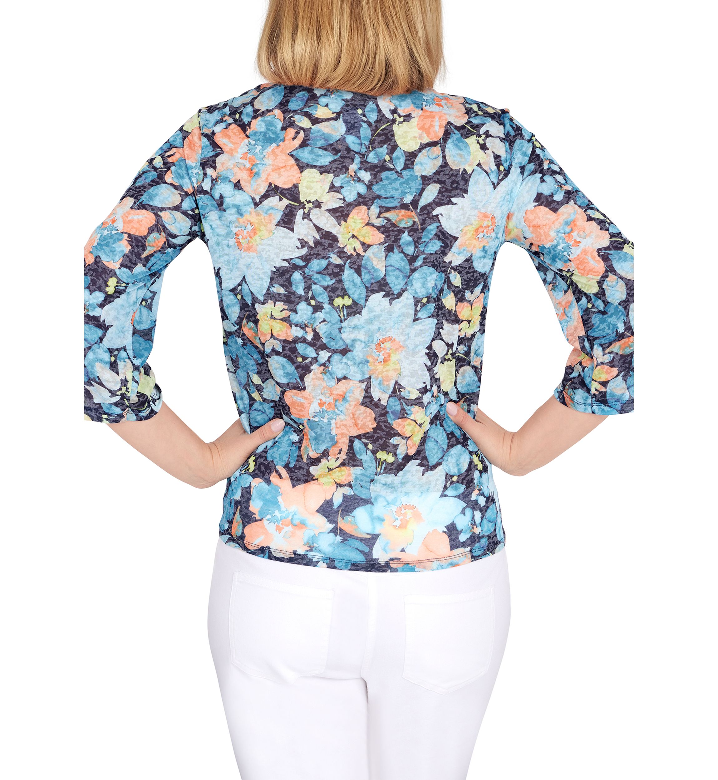 Plus Size Must Haves Knit Watercolor Top 