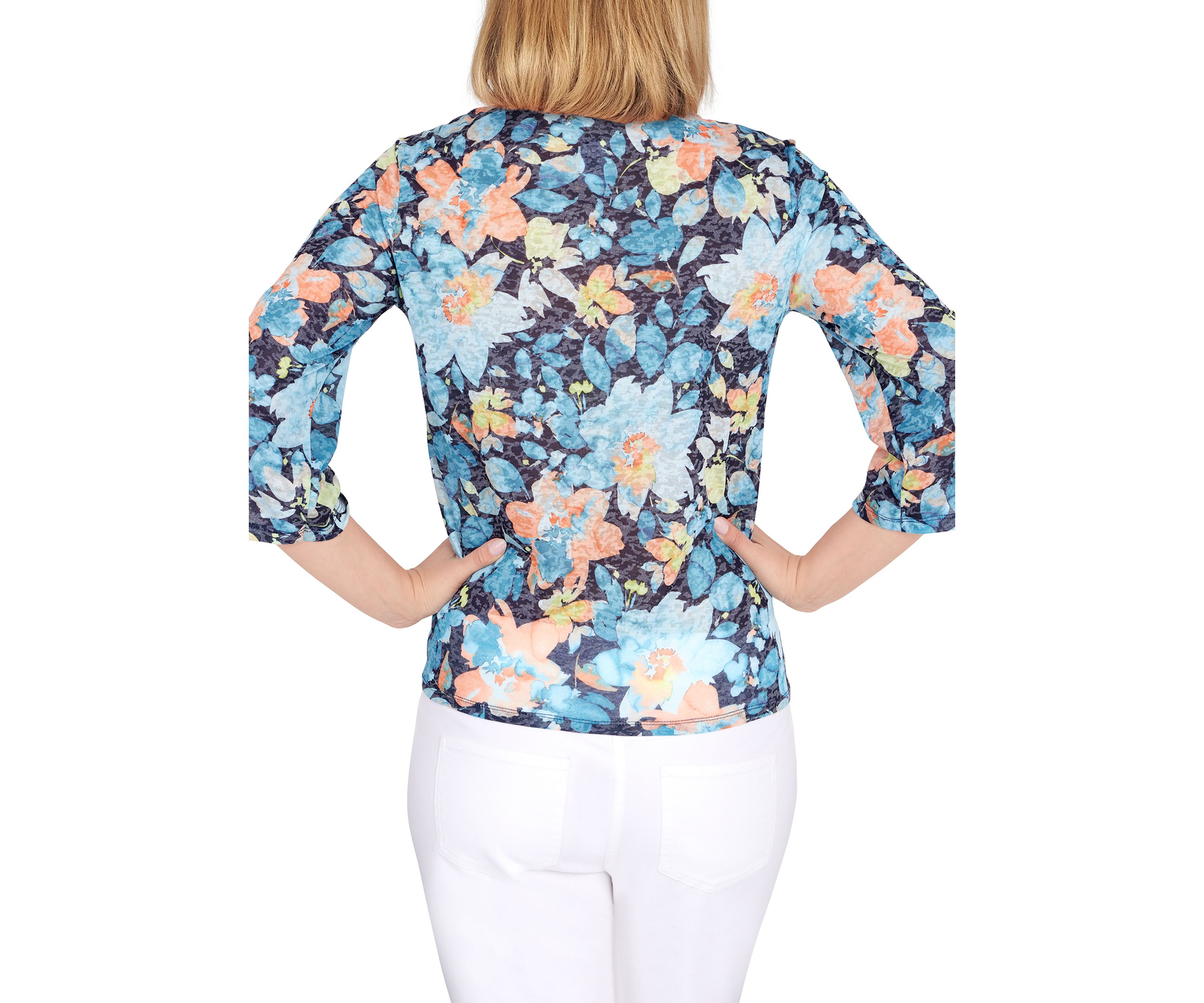 Plus Size Must Haves Knit Watercolor Top 