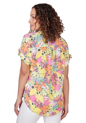 Women's Tropical Print Top