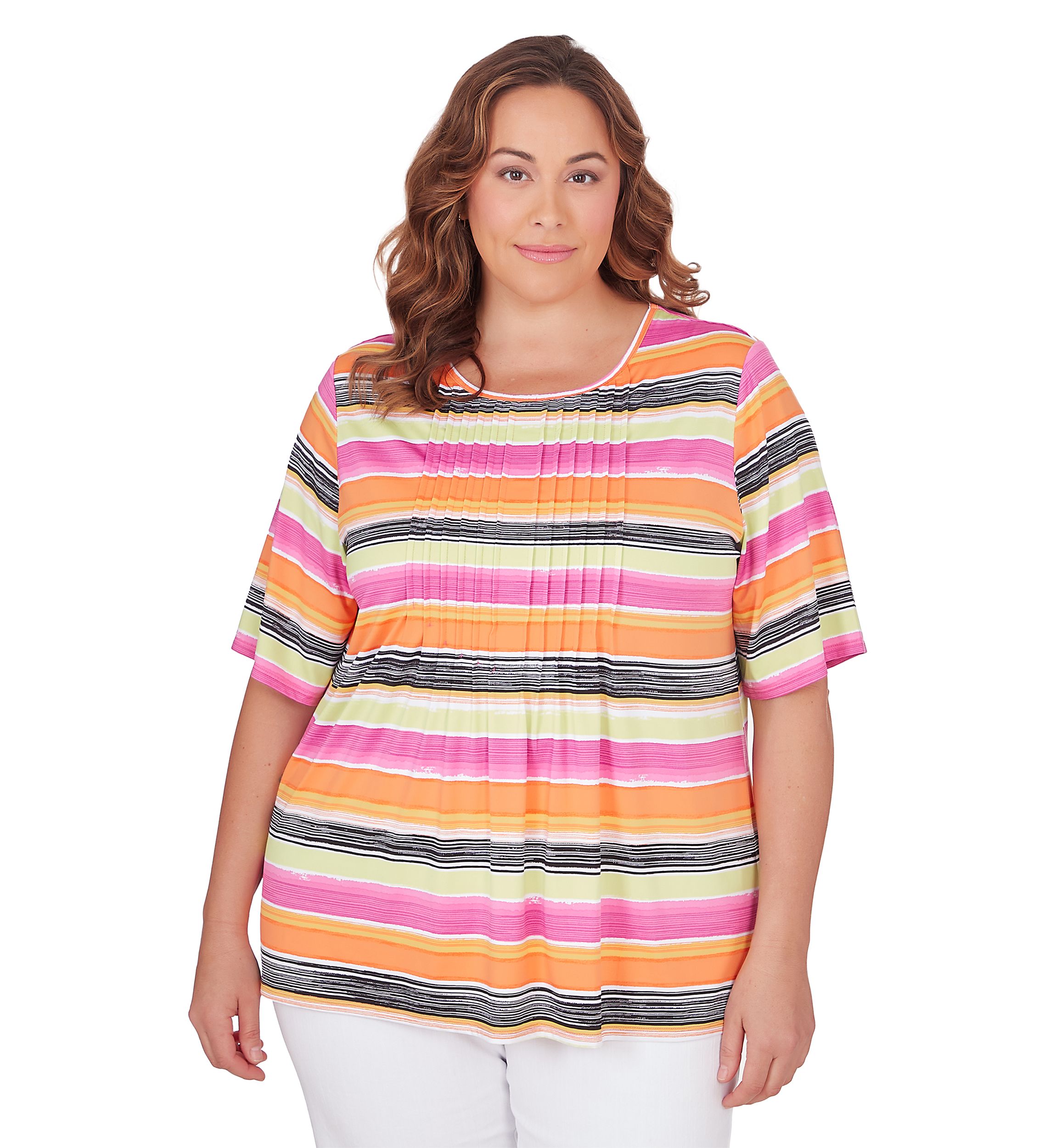 Plus Size Paint Stripe Top