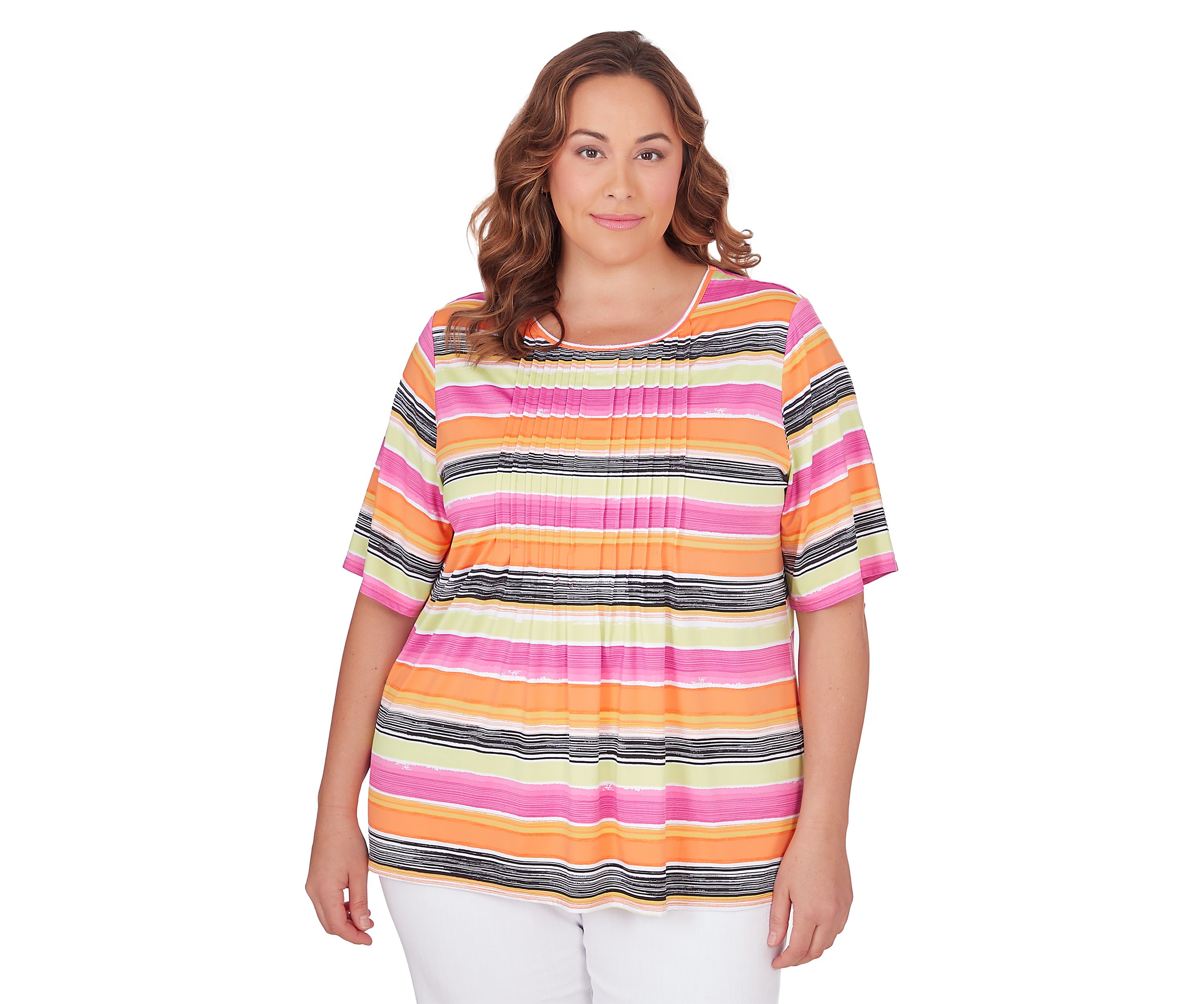 Plus Size Paint Stripe Top