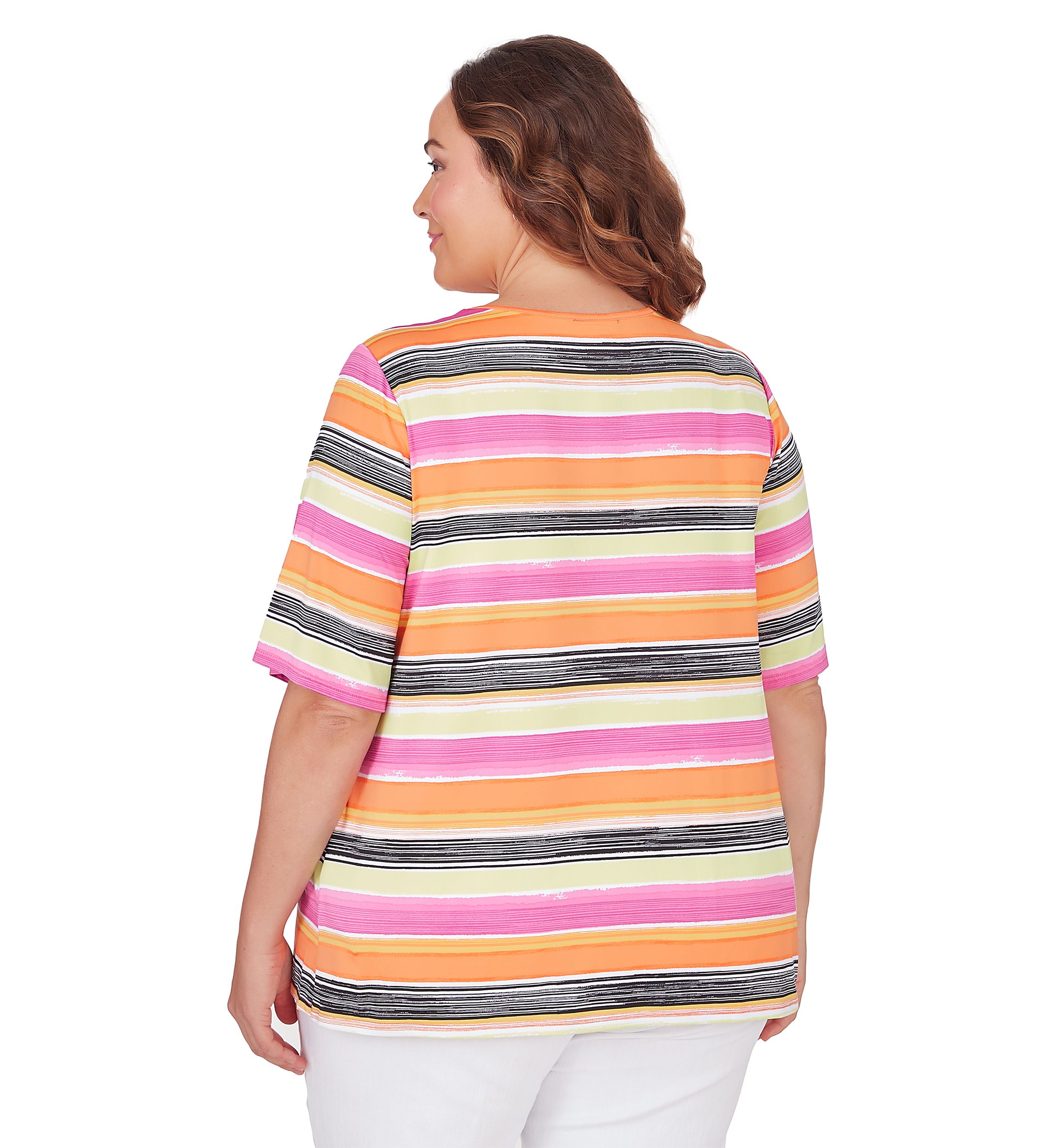 Plus Size Paint Stripe Top