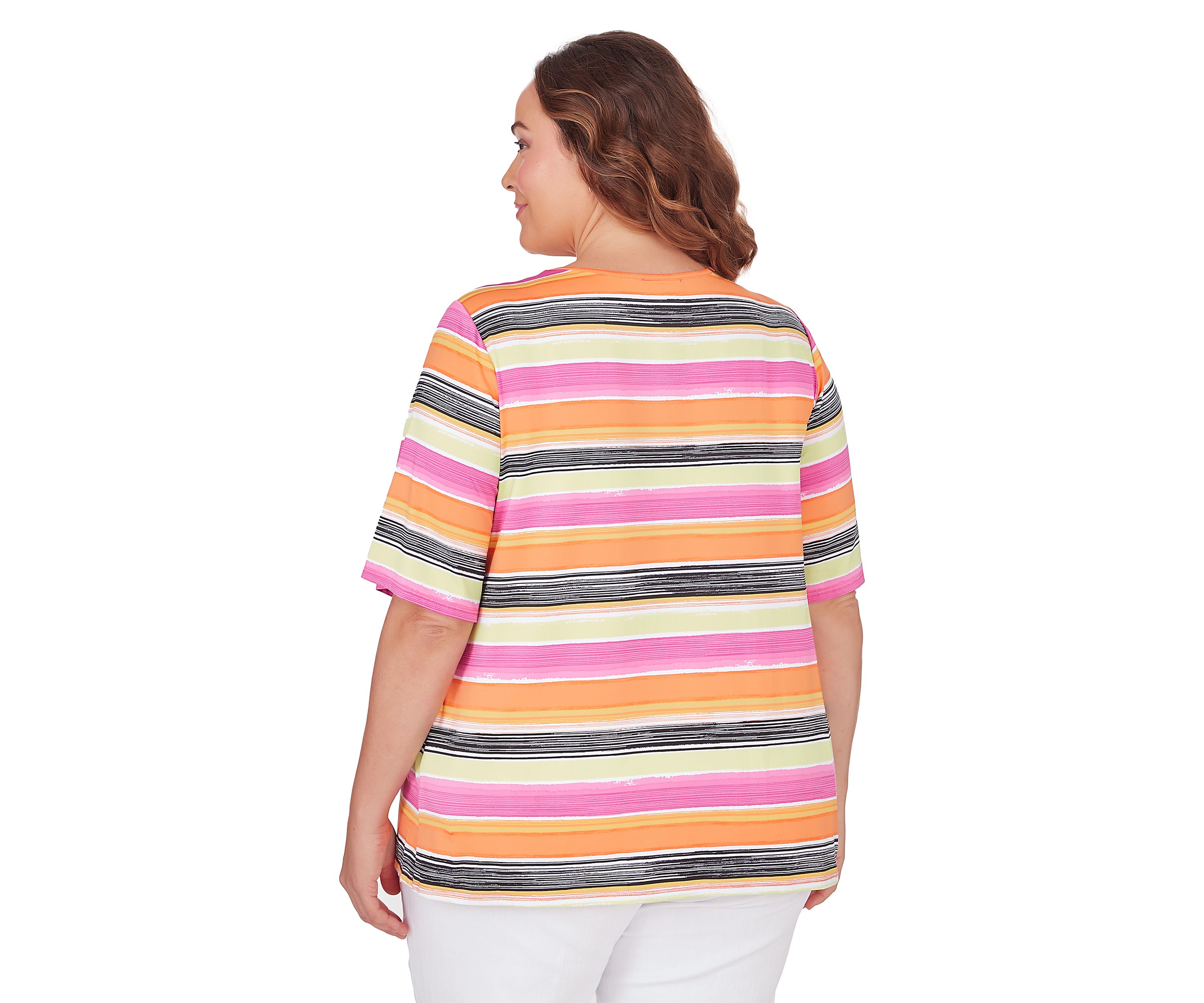 Plus Size Paint Stripe Top