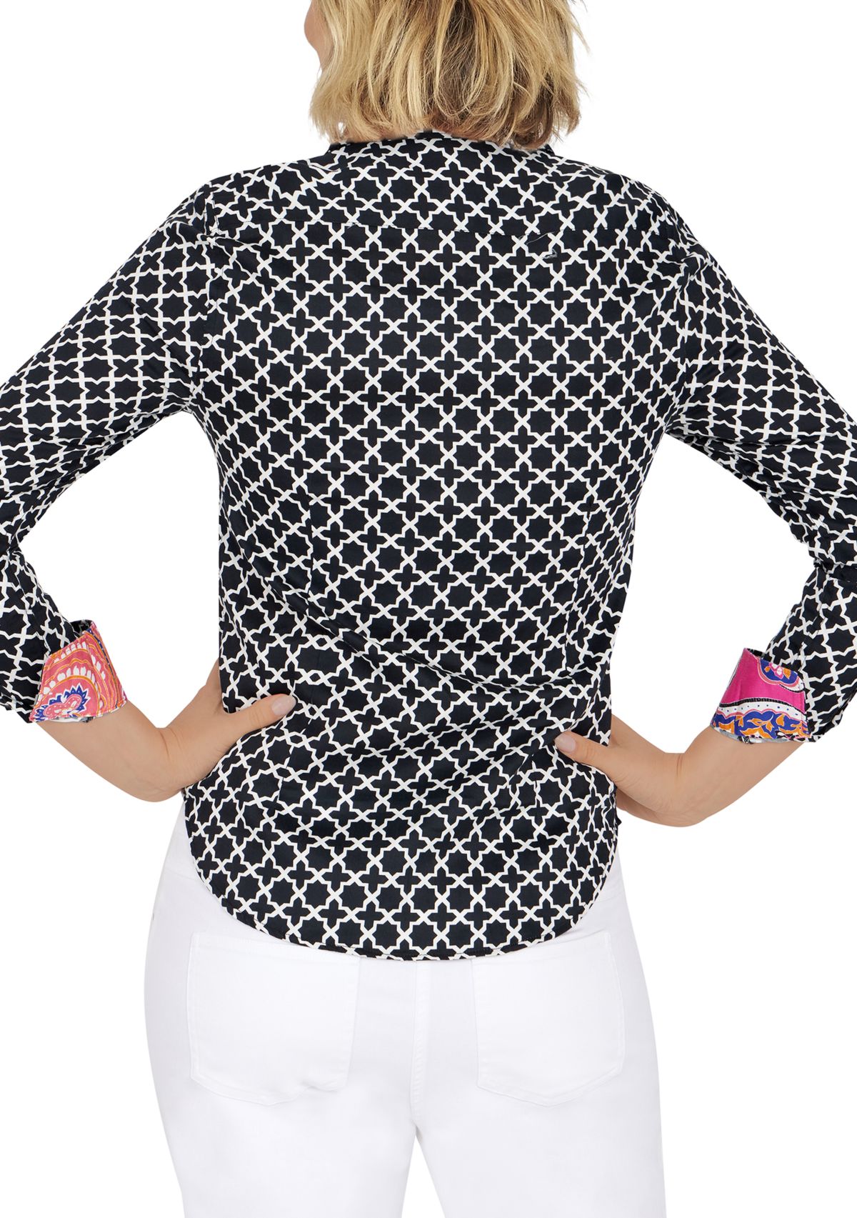 Ruby Rd Women's Woven Wrinkle Resistant Cotton Shirt | Belk