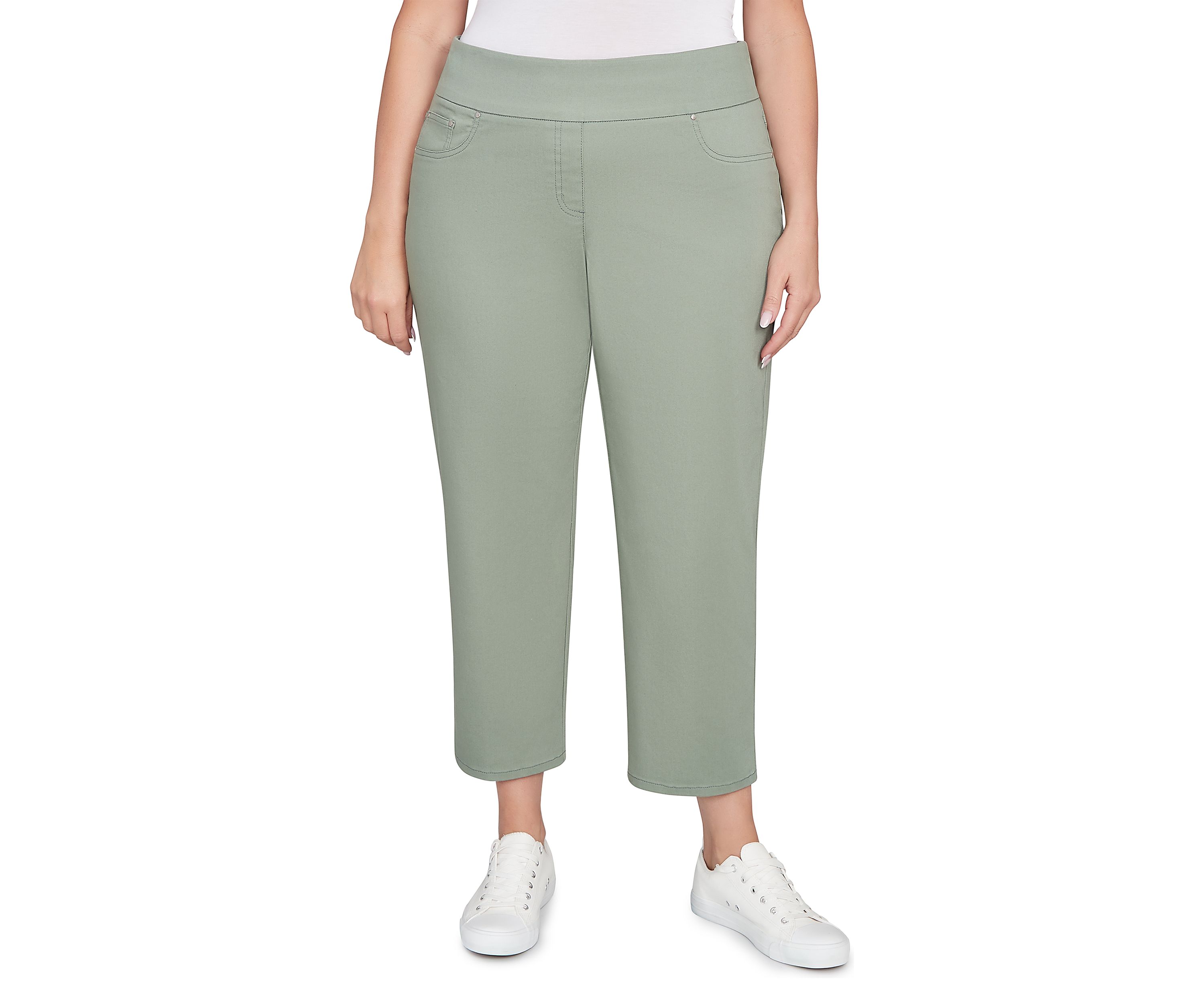 Plus Size Soft Denim Faux Pocket Jeans