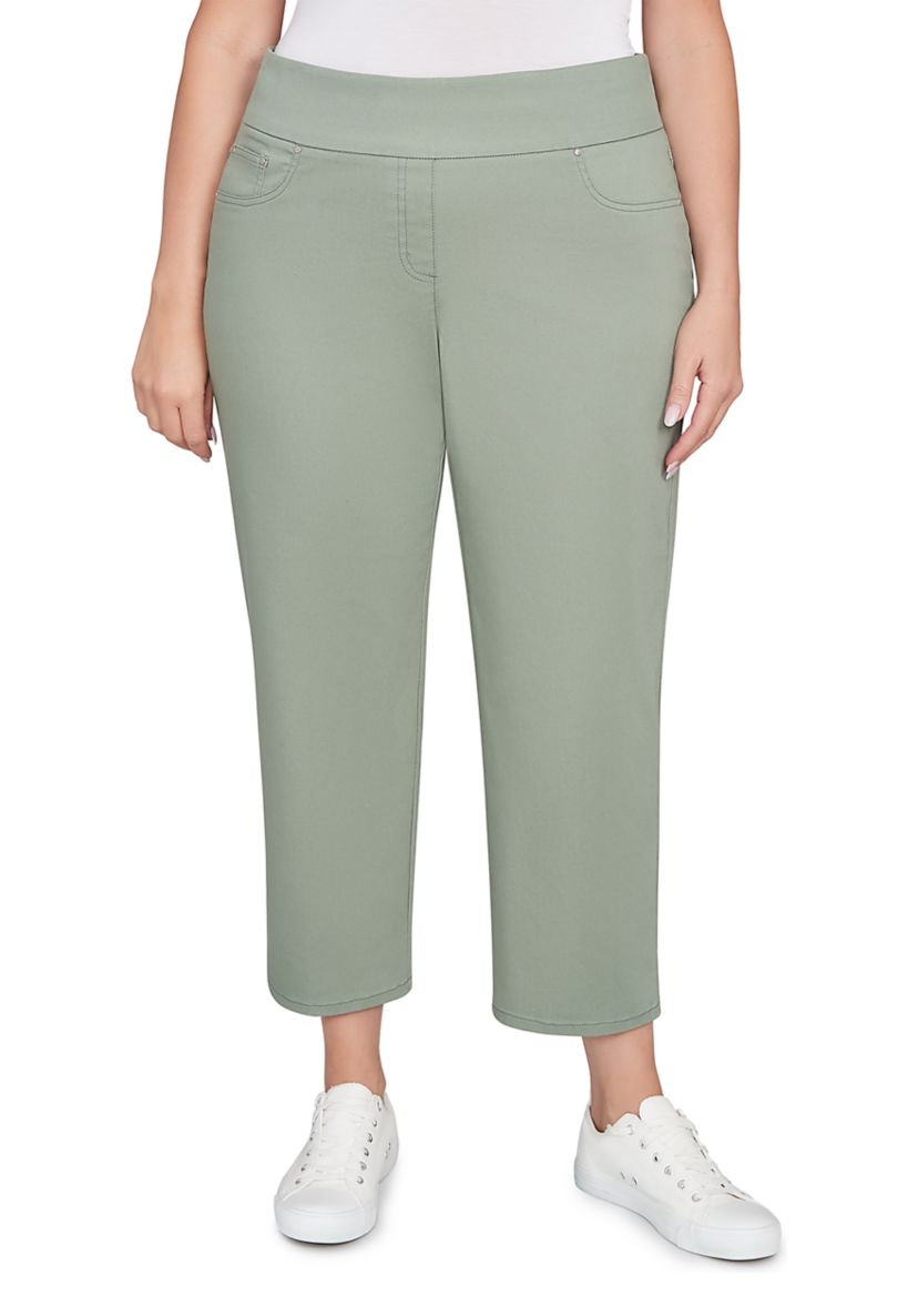 Plus Size Soft Denim Faux Pocket Jeans
