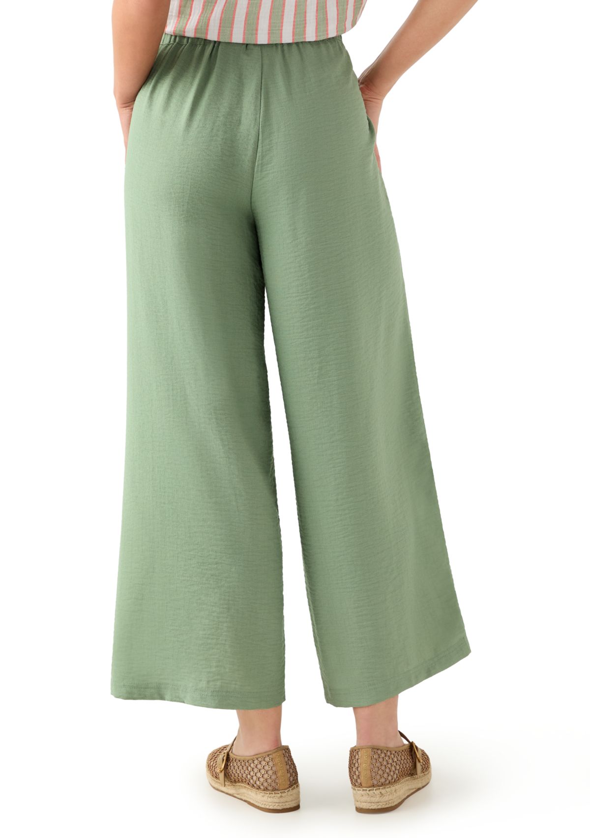 Petite Pull-On Wide-Leg Pants