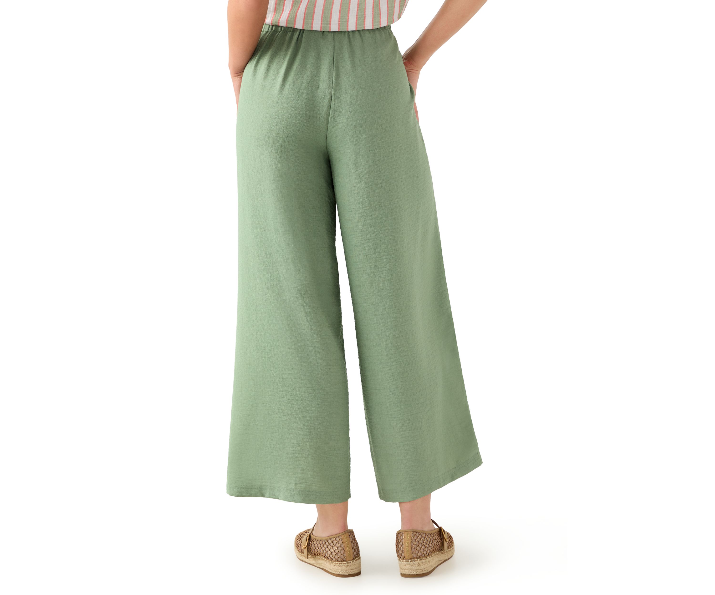 Petite Pull-On Wide-Leg Pants