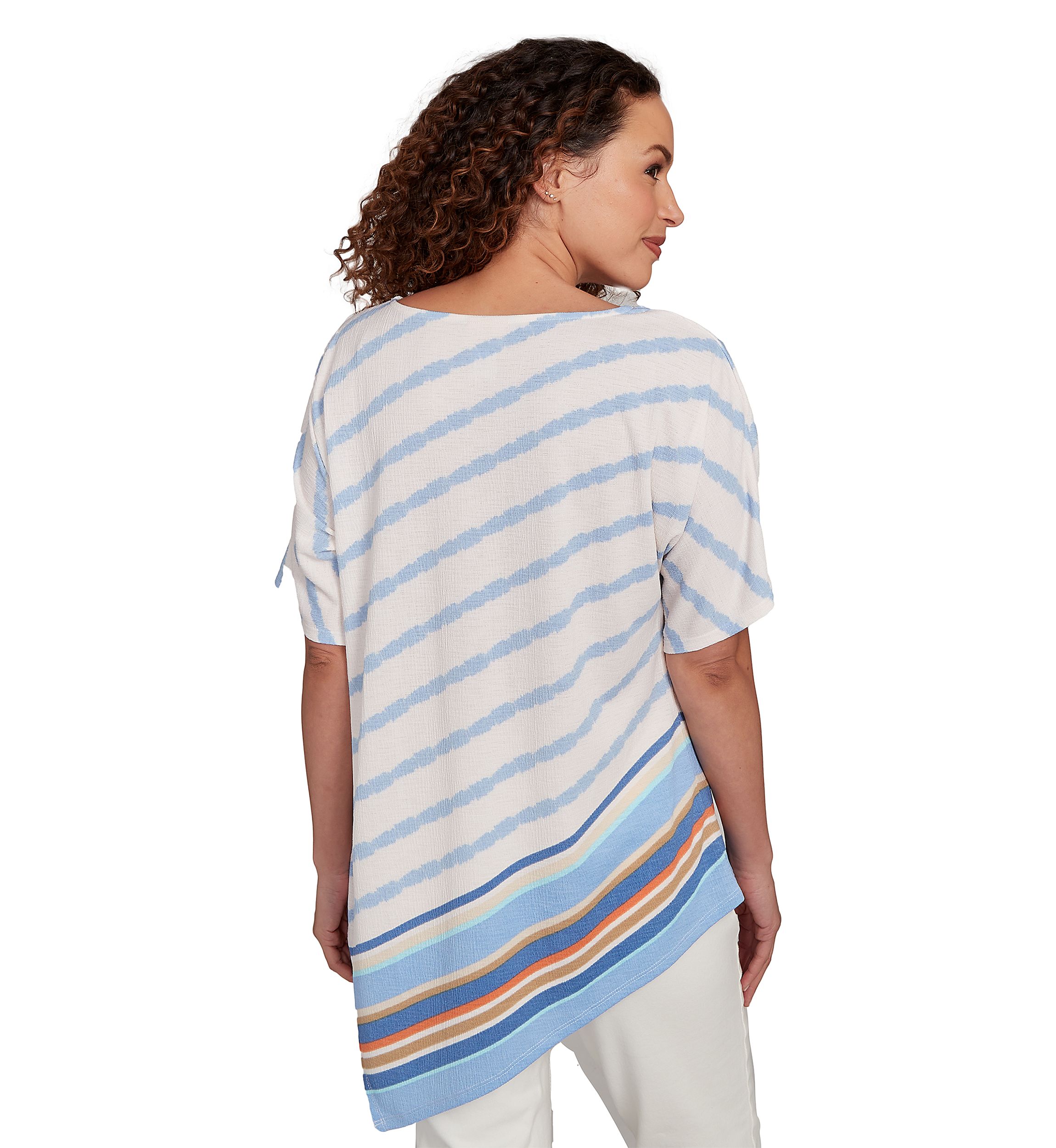 Womens Embellished Boho Stripe T-Shirt
