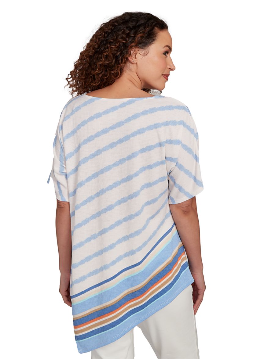 Womens Embellished Boho Stripe T-Shirt