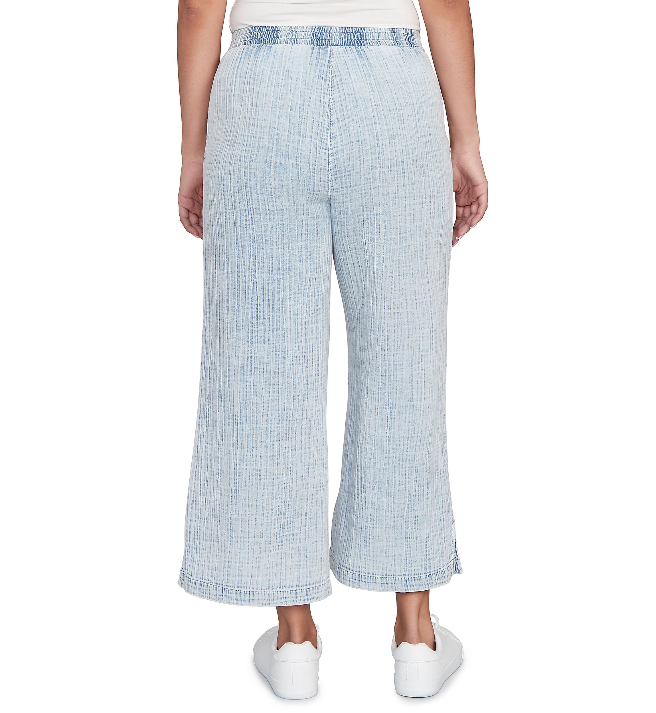 Petite Snow Washed Wide Leg Pants