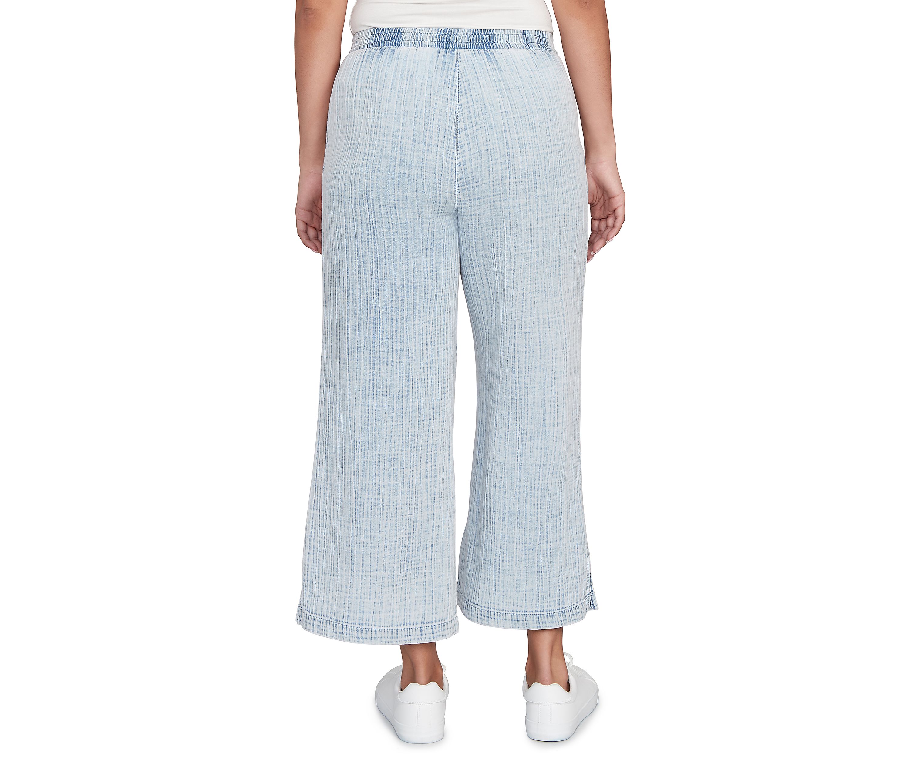 Petite Snow Washed Wide Leg Pants