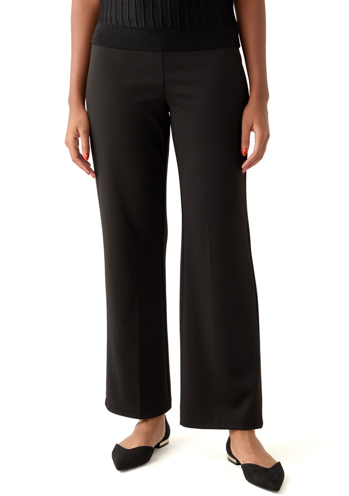 Womens Pull On Ponte Straight Pants