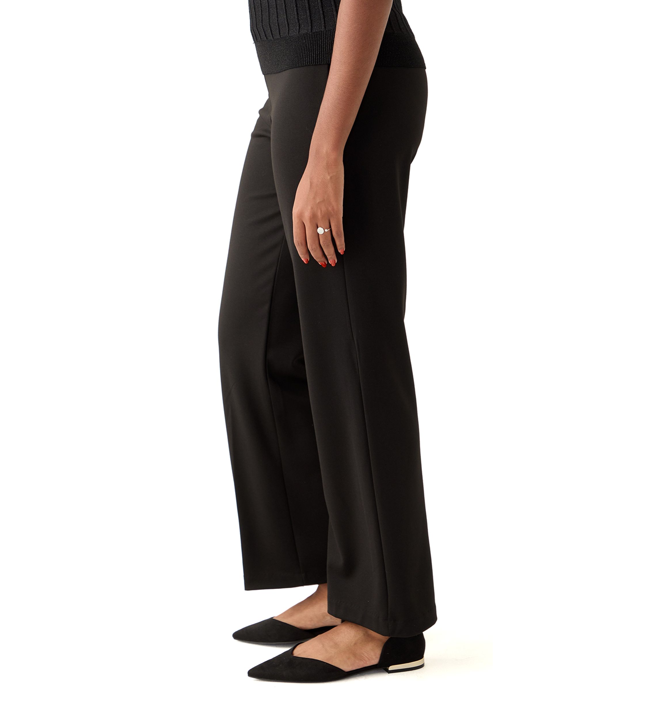 Womens Pull On Ponte Straight Pants