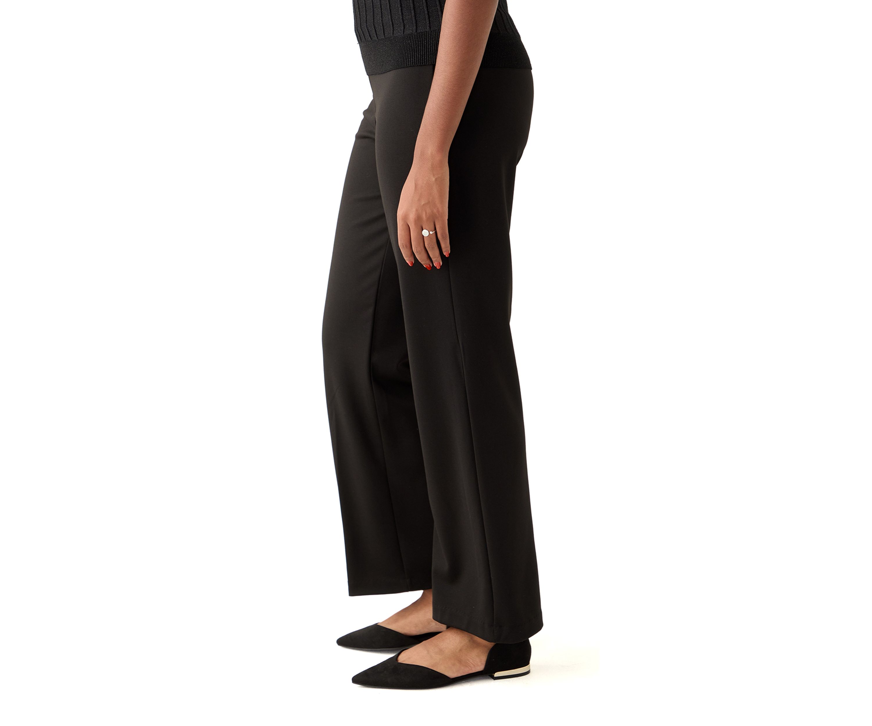 Womens Pull On Ponte Straight Pants