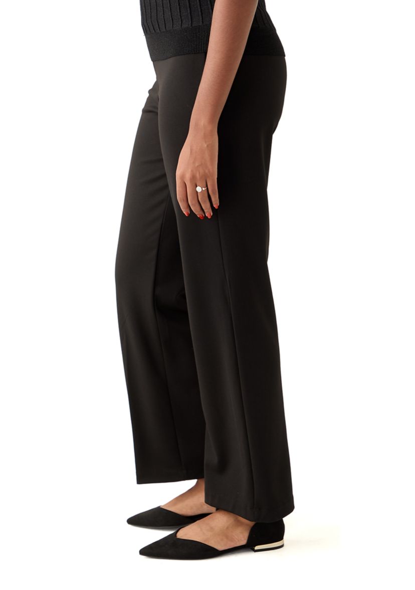 Womens Pull On Ponte Straight Pants