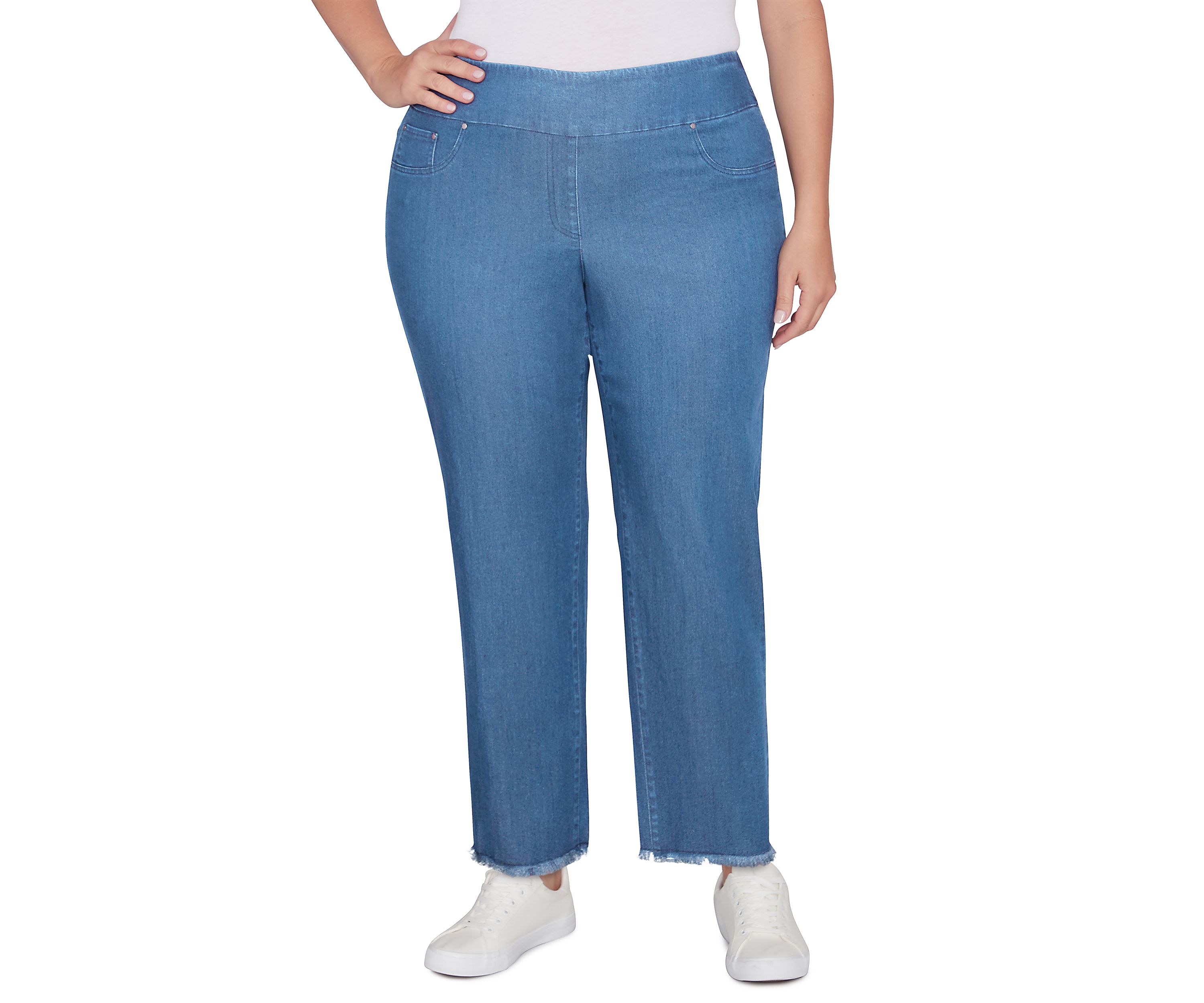 Plus Size Super Soft Stretch Ankle Jeans