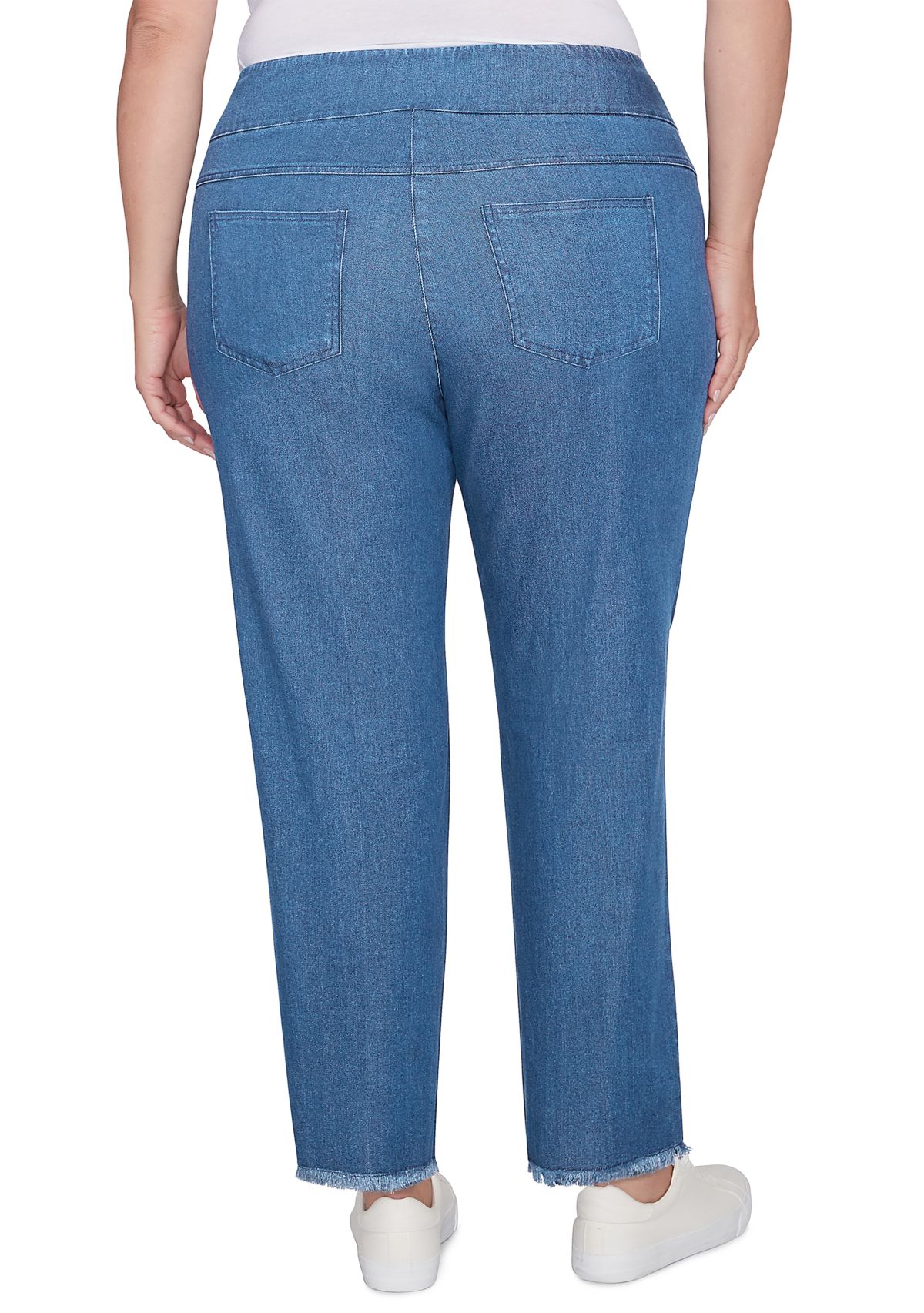 Plus Size Super Soft Stretch Ankle Jeans