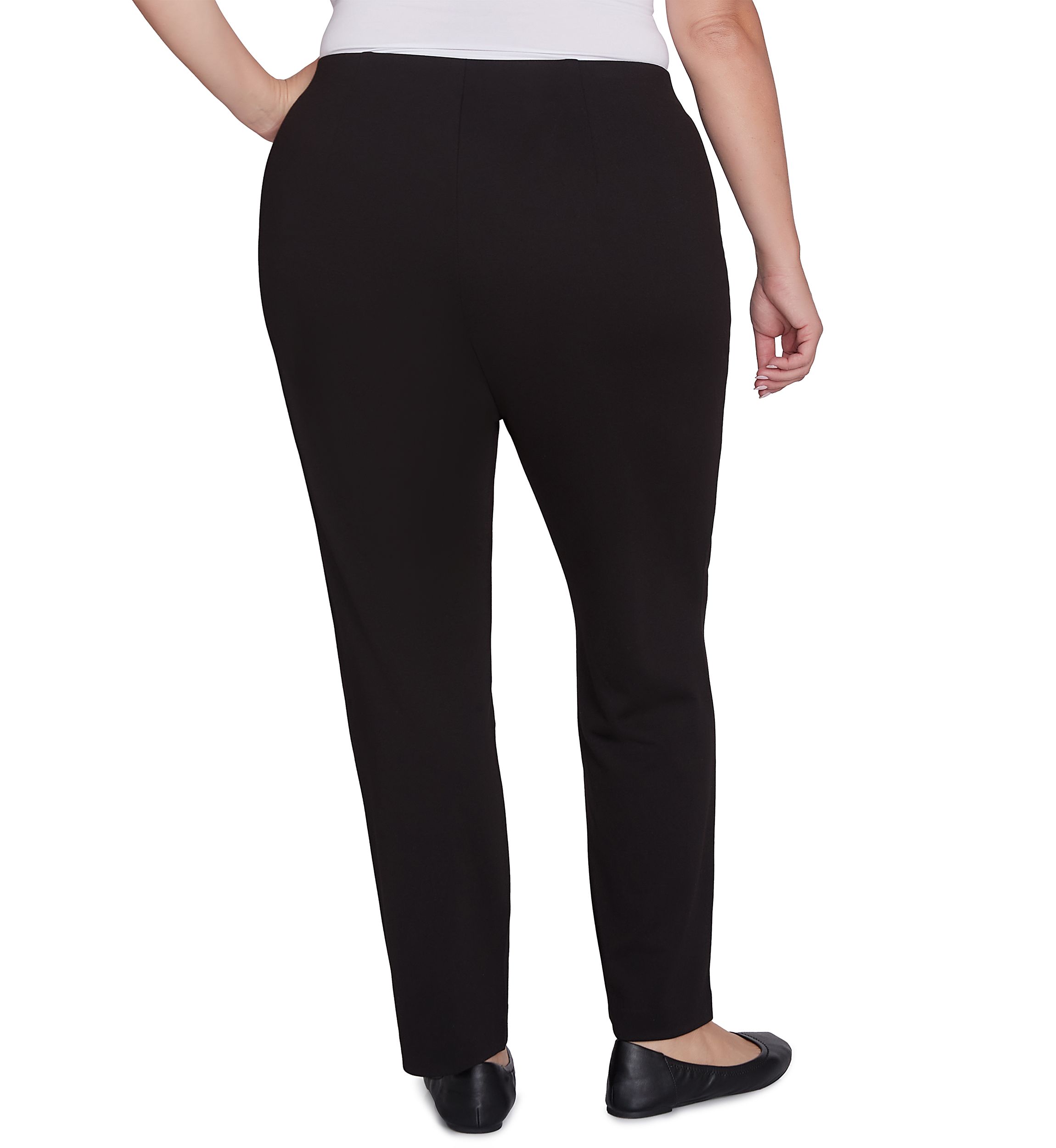 Plus Size Ponte Pants with Hollywood Waist