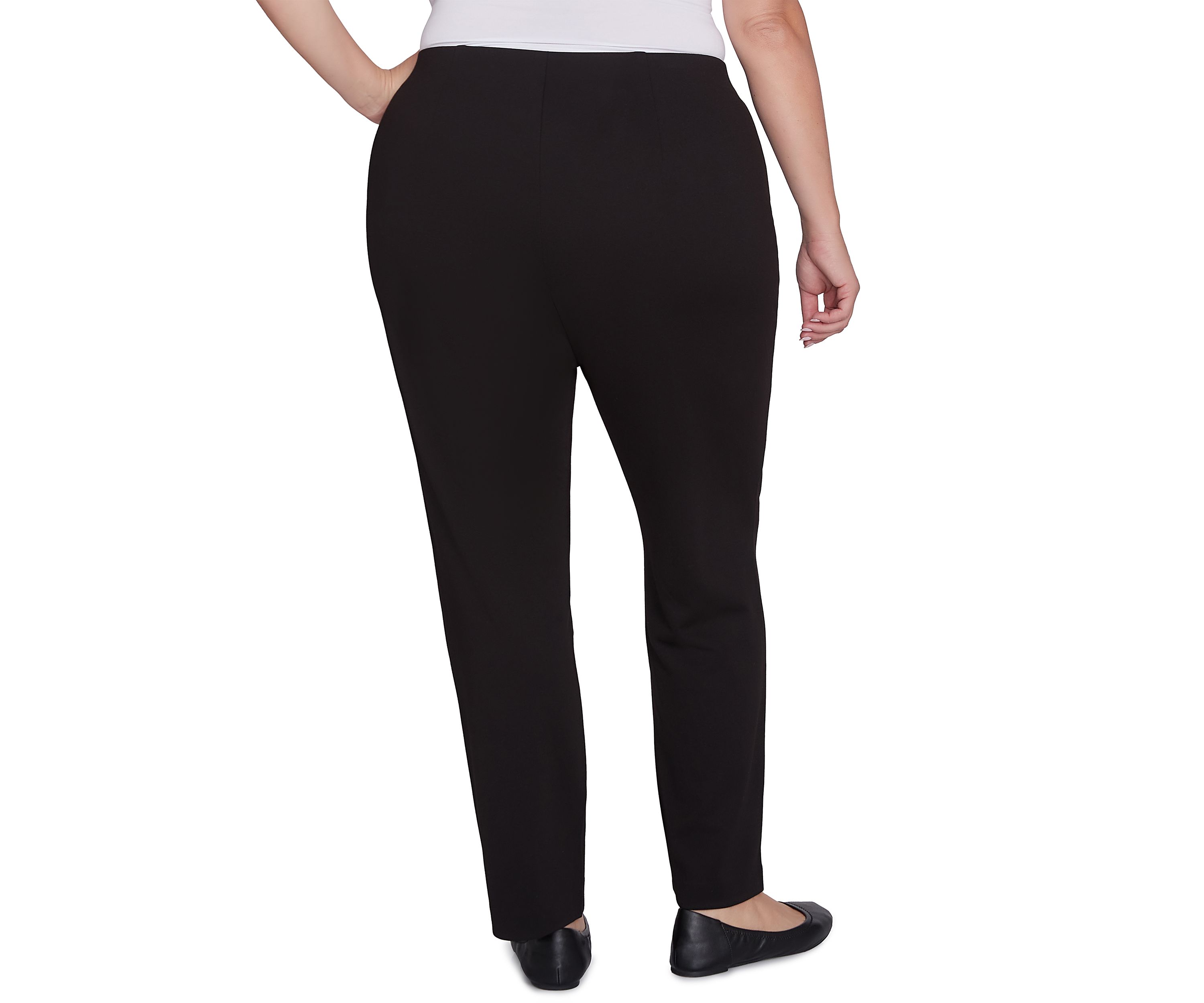Plus Size Ponte Pants with Hollywood Waist
