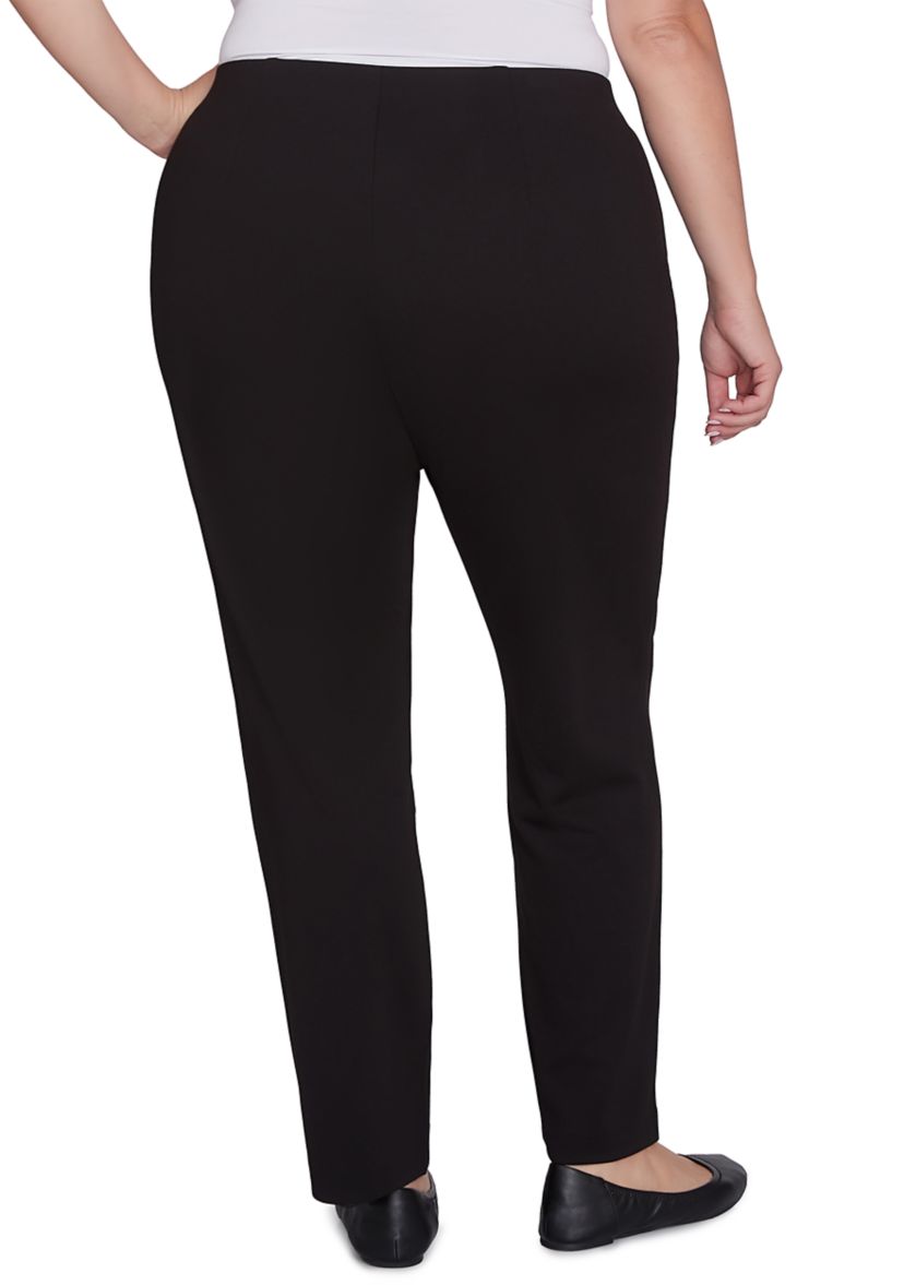 Plus Size Ponte Pants with Hollywood Waist