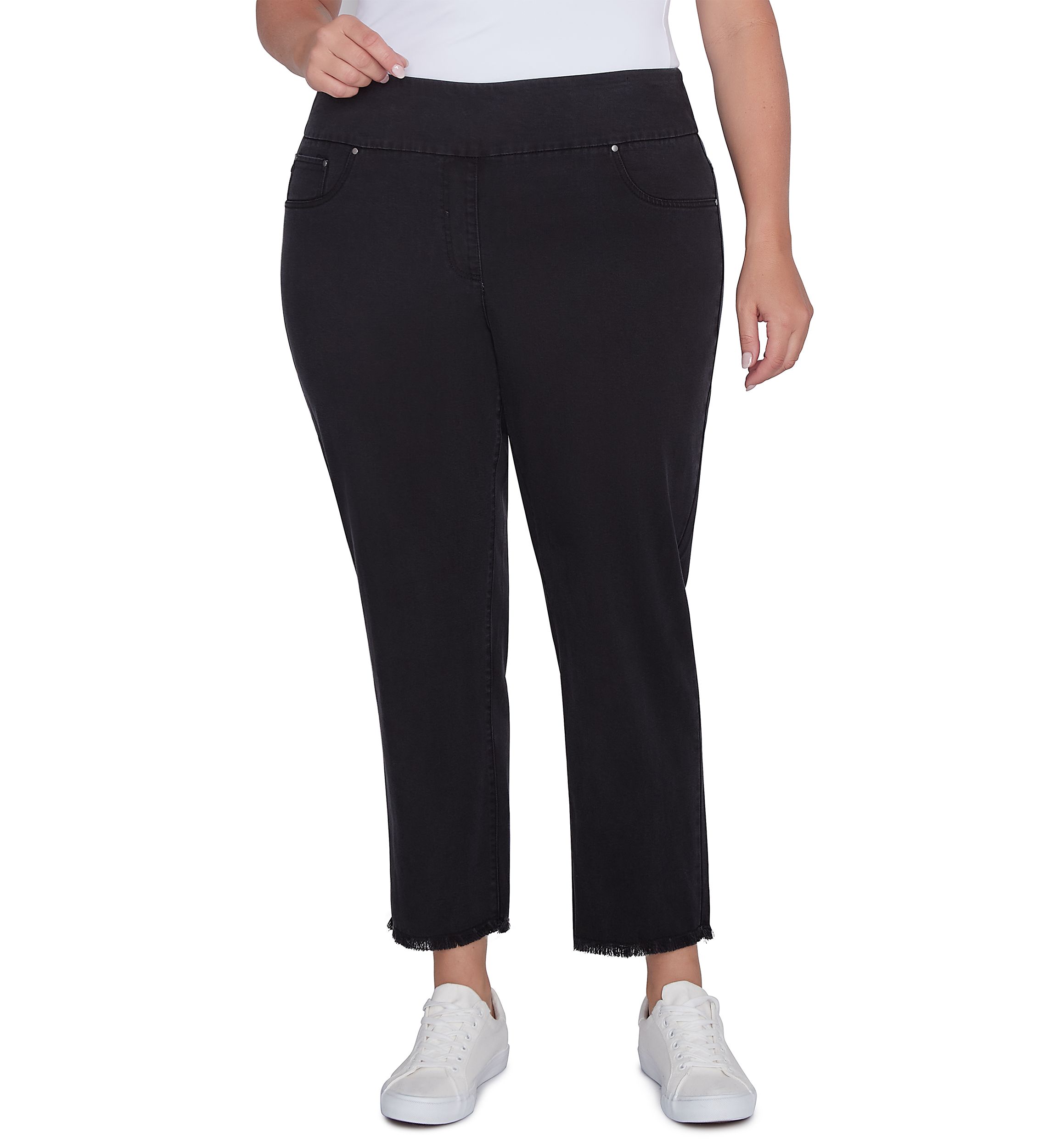 Plus Size Super Soft Stretch Ankle Jeans