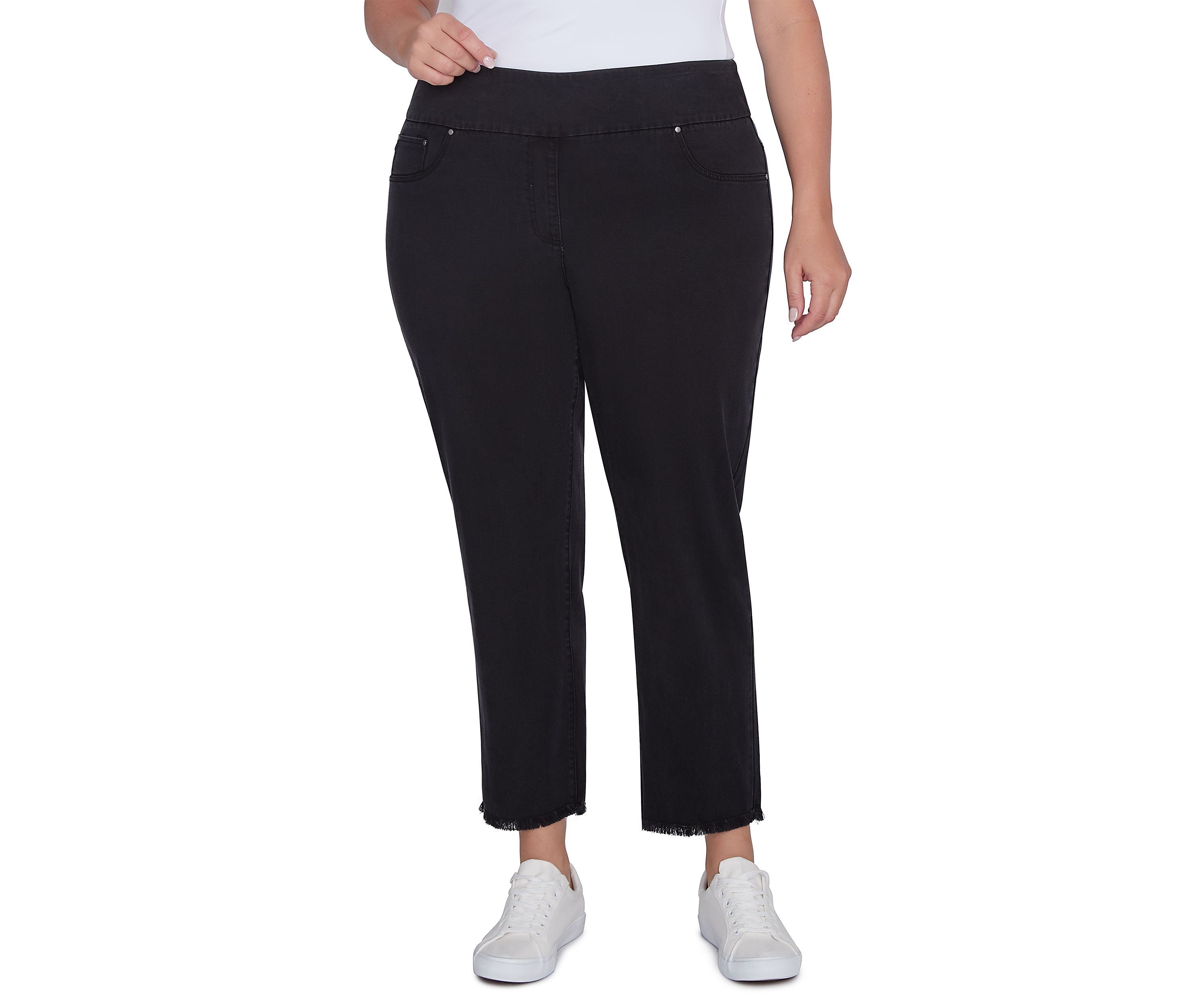 Plus Size Super Soft Stretch Ankle Jeans