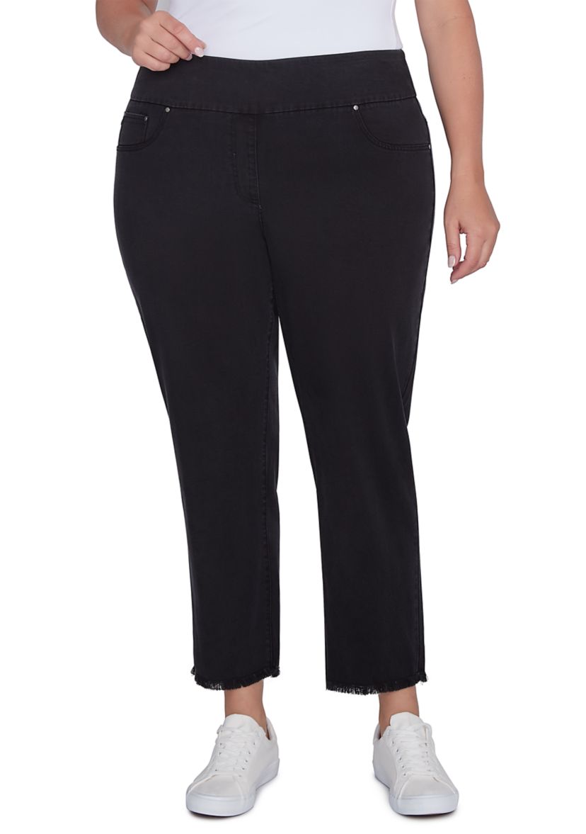 Plus Size Super Soft Stretch Ankle Jeans