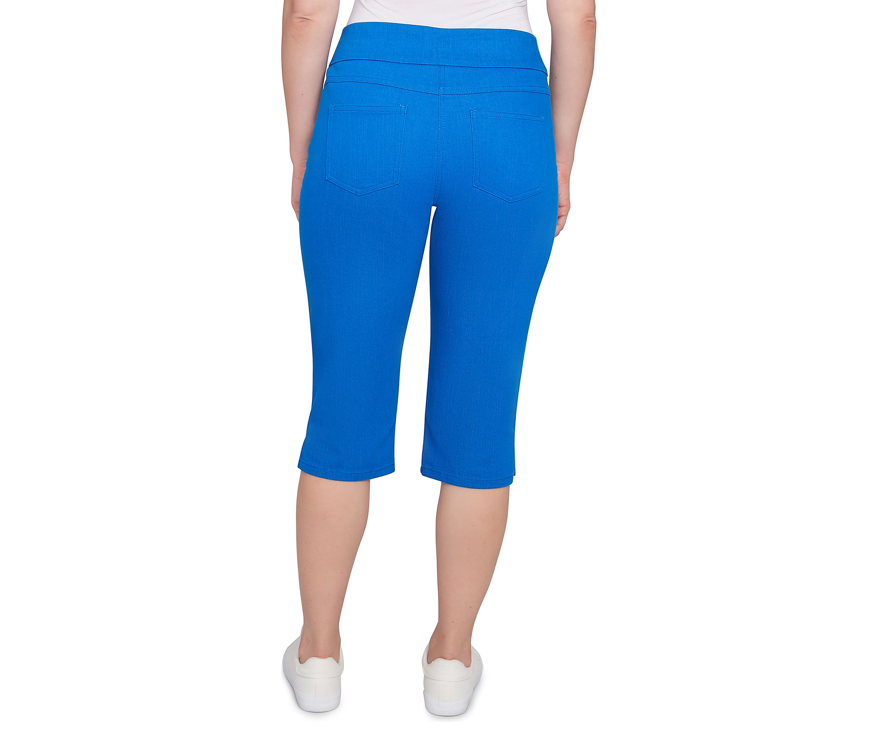 Petite Extra Stretch Pull On Denim Capri Pants