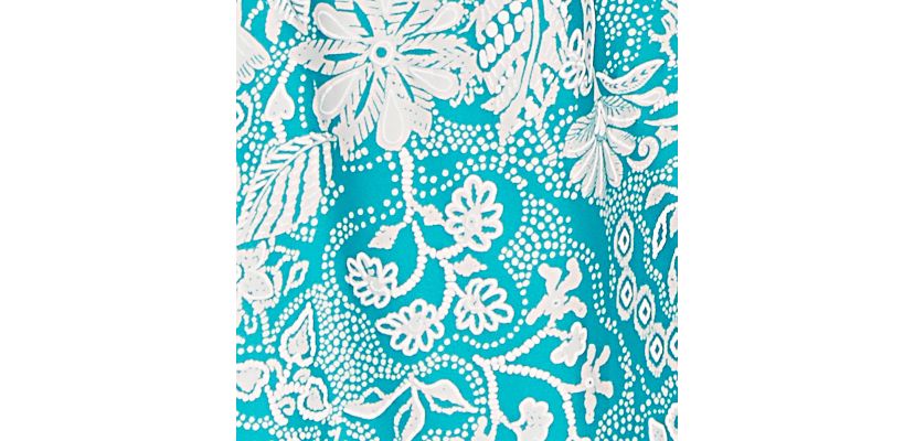 Petite Ibiza Ombre Floral Puff Print Top
