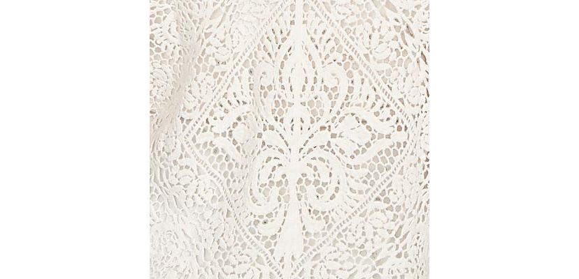 Petite Lined Medallion Crochet Top