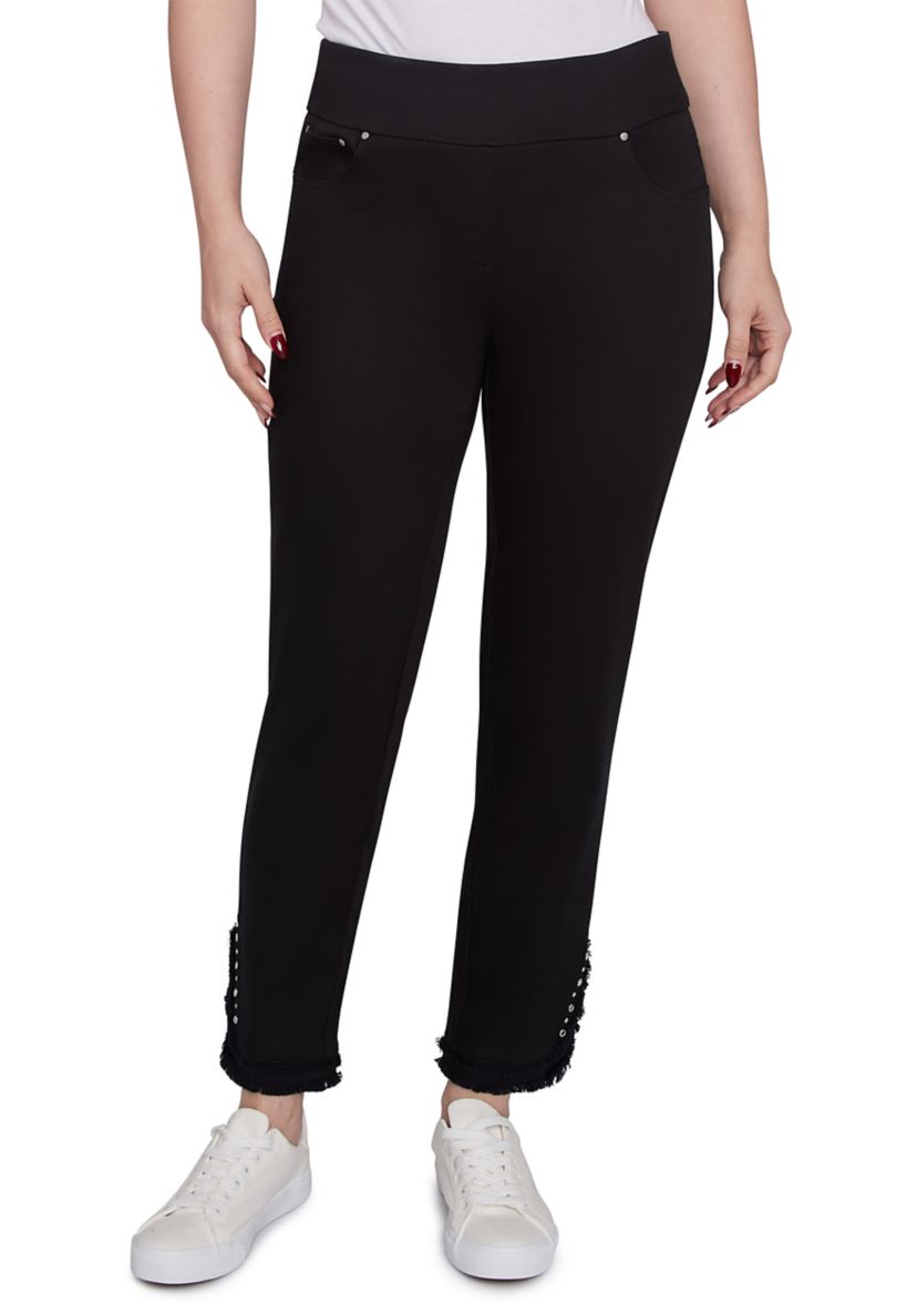Petite Luxury Pull-On Black Denim Jeans