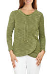 Womens Must Haves Marled Slub Terry Scoop Neck Pullover