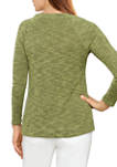 Womens Must Haves Marled Slub Terry Scoop Neck Pullover