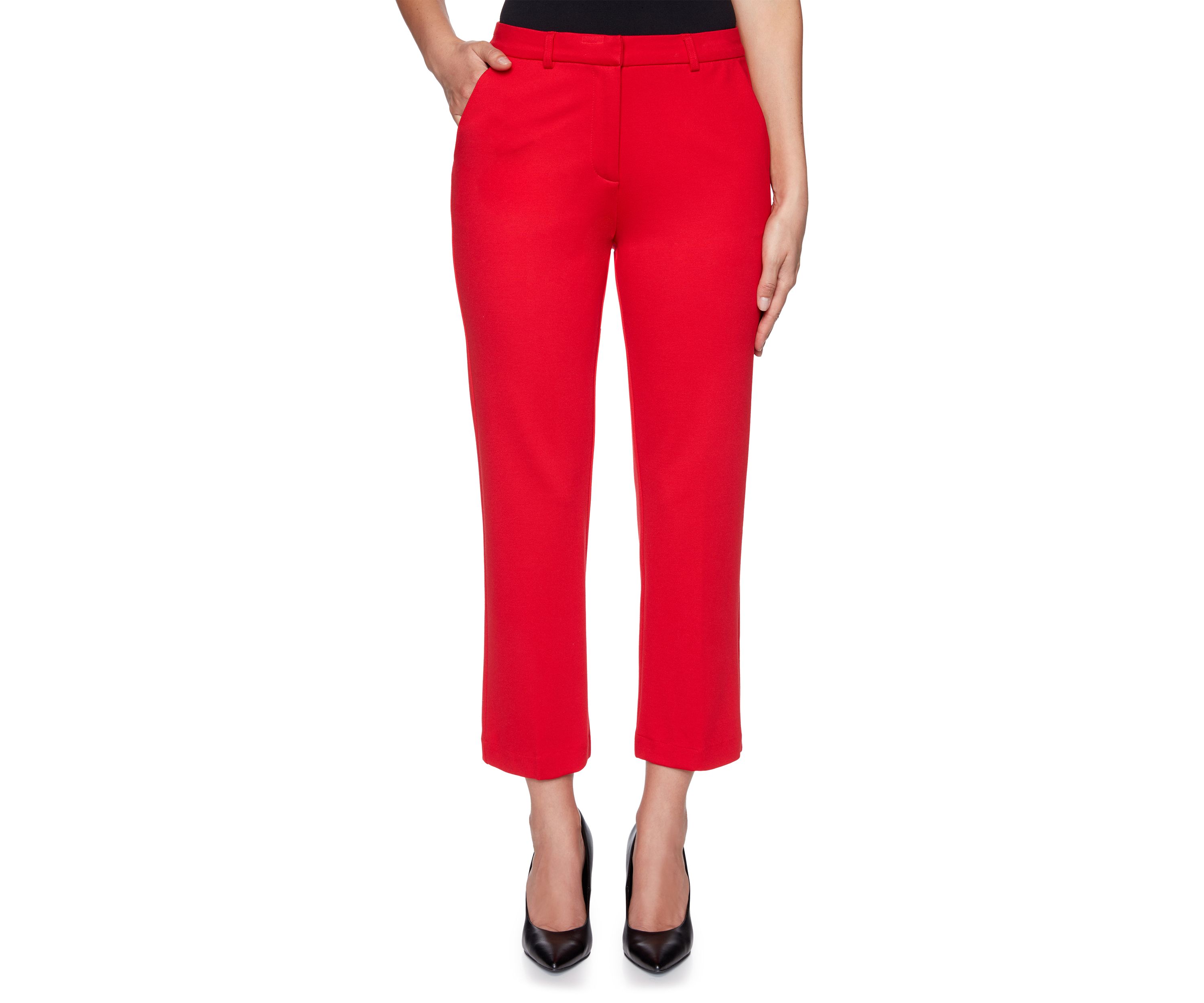 Plus Size Paint the Town Red Ponte Pants