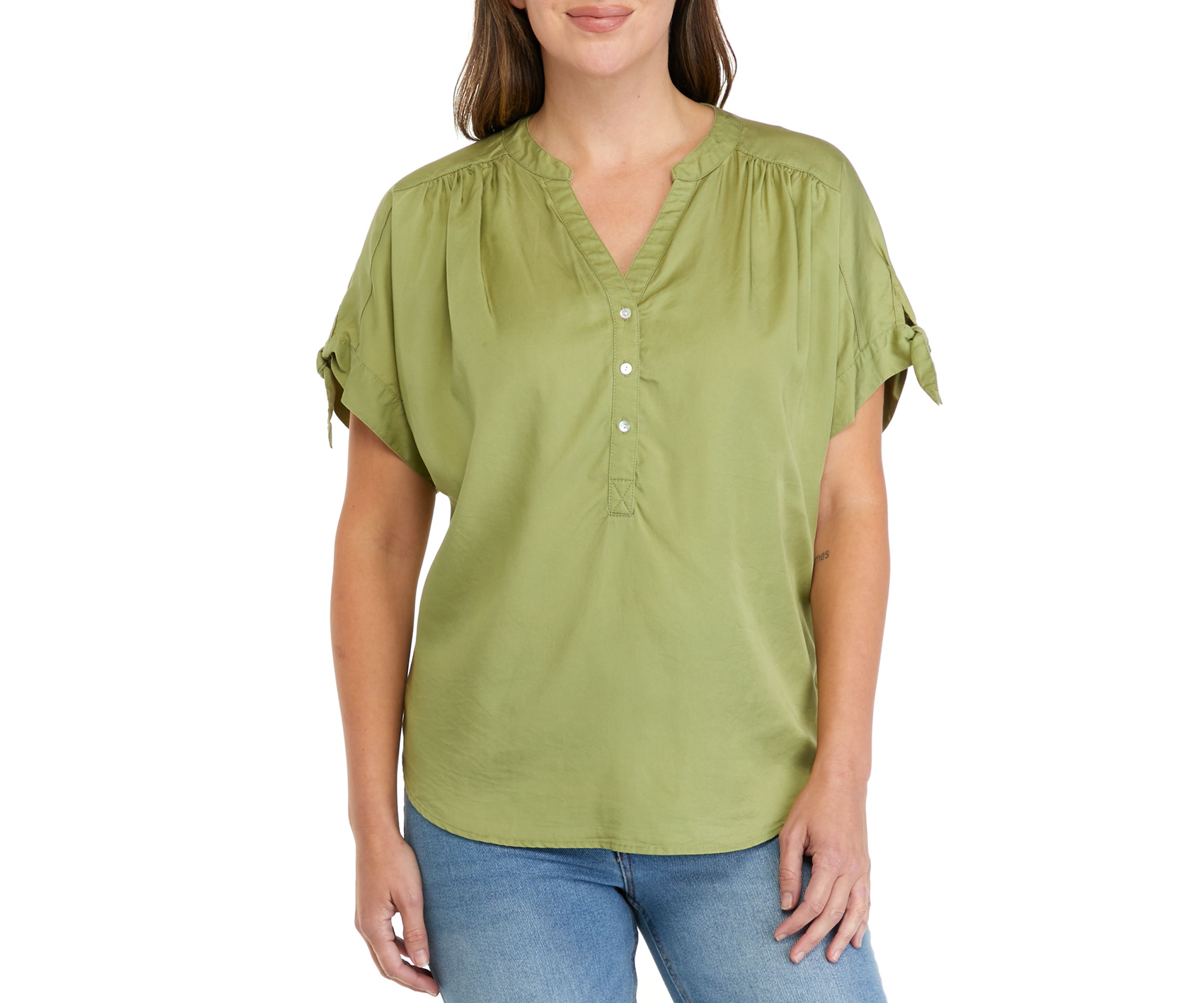 Petite Must Haves I Tencel Twill Top