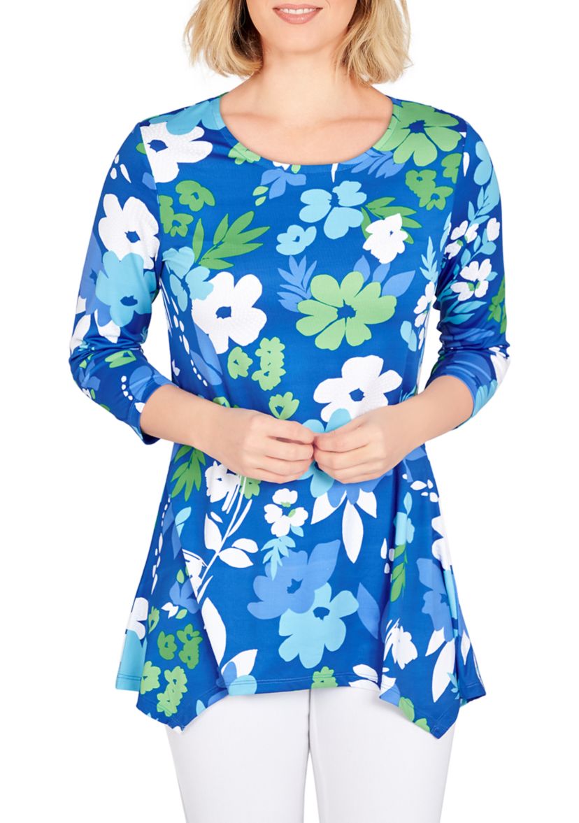 Petite Must Haves I Floral Puff Print Top
